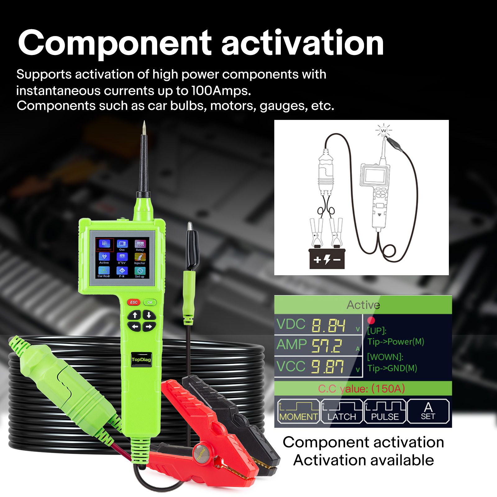 TOPDIAG P200 Pro P200Pro Détecteurs de circuit intelligents de nouvelle génération pour tous les 9V-48V pour bateau de camion de voiture