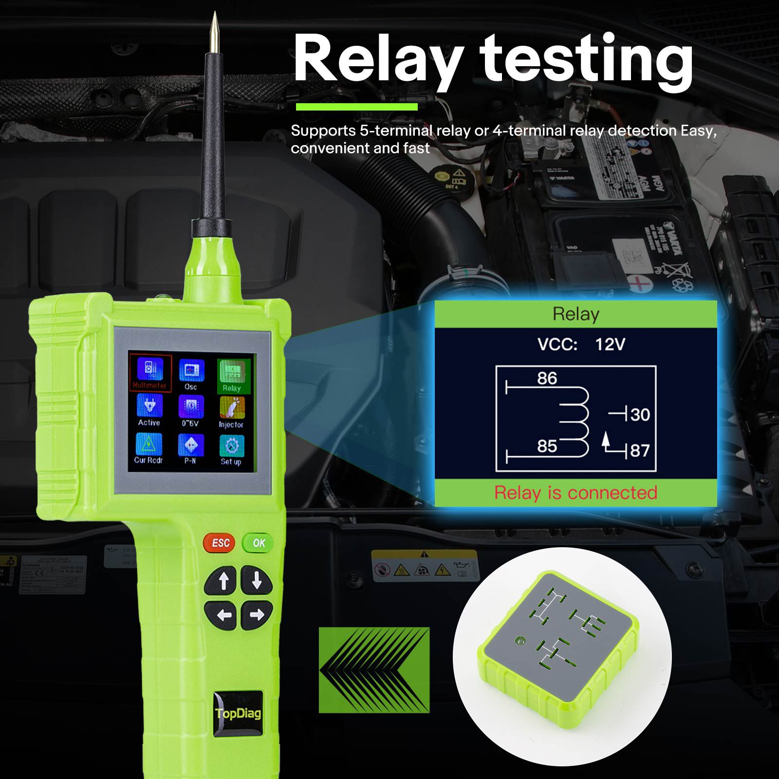 TOPDIAG P200 Pro P200Pro Détecteurs de circuit intelligents de nouvelle génération pour tous les 9V-48V pour bateau de camion de voiture