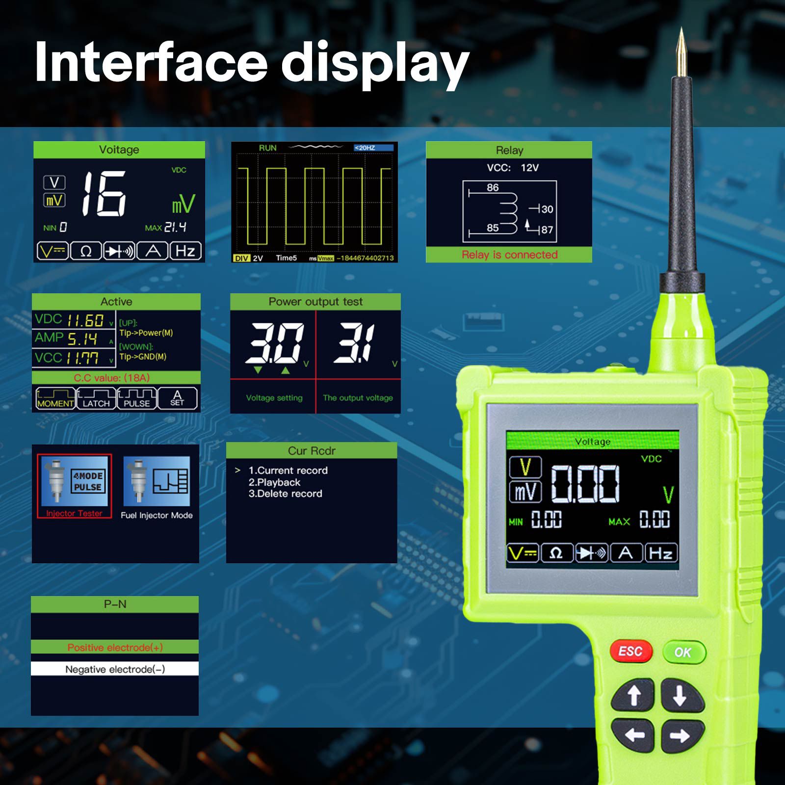 TOPDIAG P200 Pro P200Pro Détecteurs de circuit intelligents de nouvelle génération pour tous les 9V-48V pour bateau de camion de voiture
