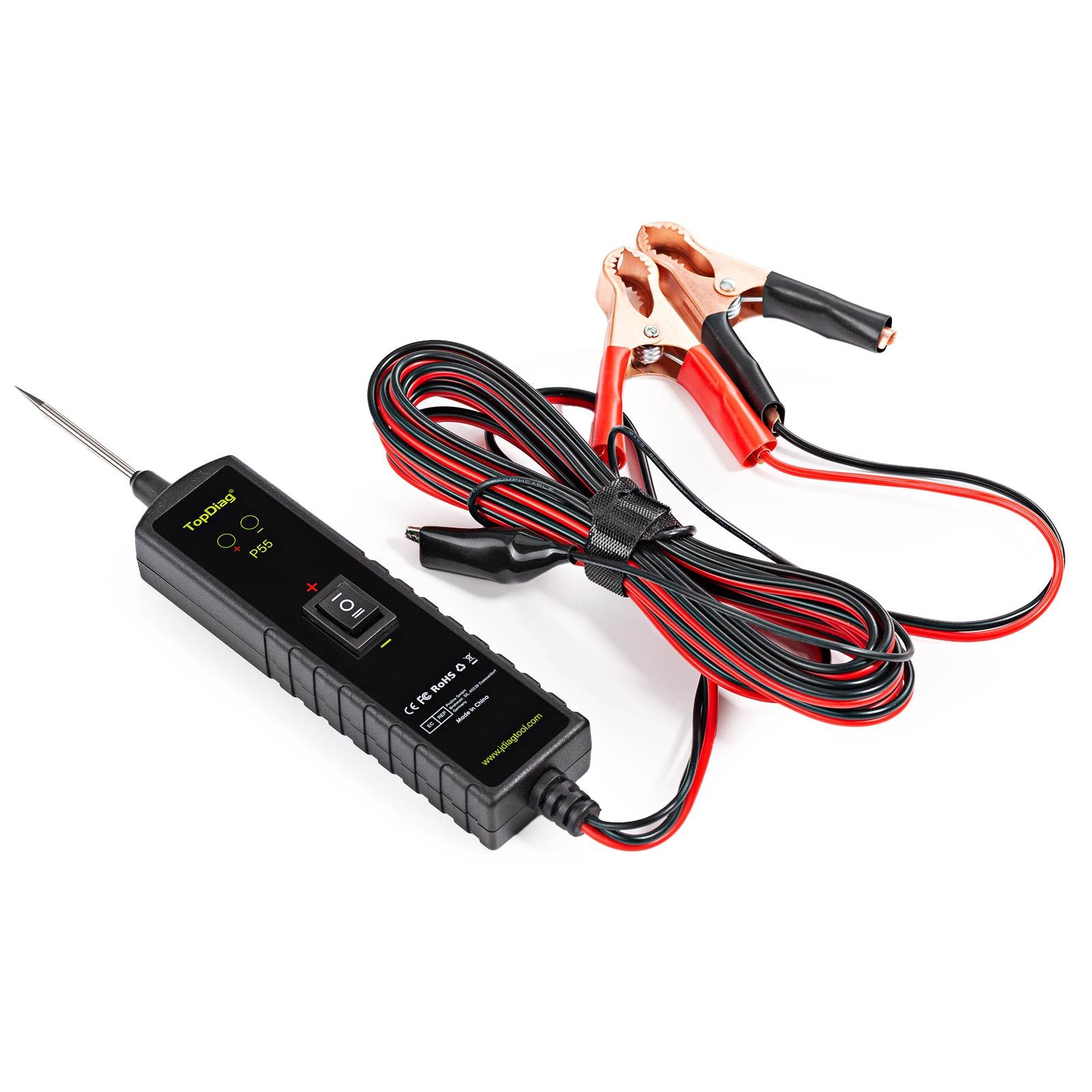 Le testeur de câblage électrique automobile TOPDIAG P55 prend en charge toutes les inspections du système électrique du véhicule 12-24V