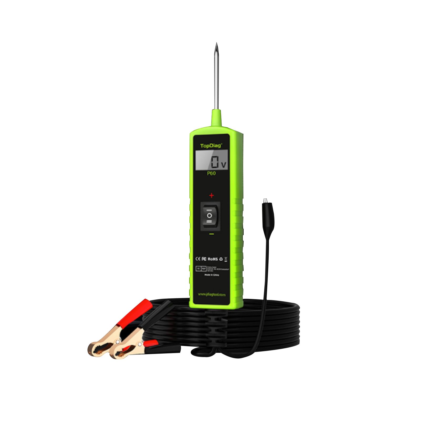 Testeur de câblage électrique automobile TOPDIAG P60 6-30V Test du système électrique du véhicule pour voitures, camions, VUS, pelleuses, bateaux, pousseuses