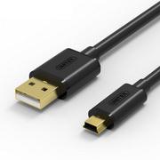 Unitk haute qualité USB câble USB 2 mini 5pin câble de données - hommes à 5 câbles B (3M) - connecteurs dorés à grande vitesse - noir