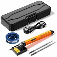 Kit de Fer à Souder USB à Température Réglable 300–450 °C, Batterie 1000 mAh Type-C, Outil Intelligent de Soudure