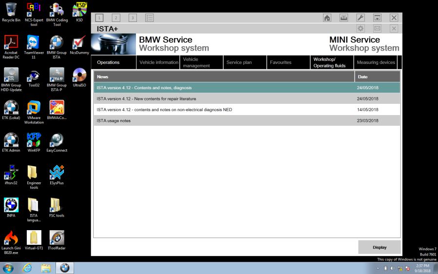 BMW ICOM Software istad d 4.12 12ista p 3.65.0.500 Engineering Pattern wi7 HDD