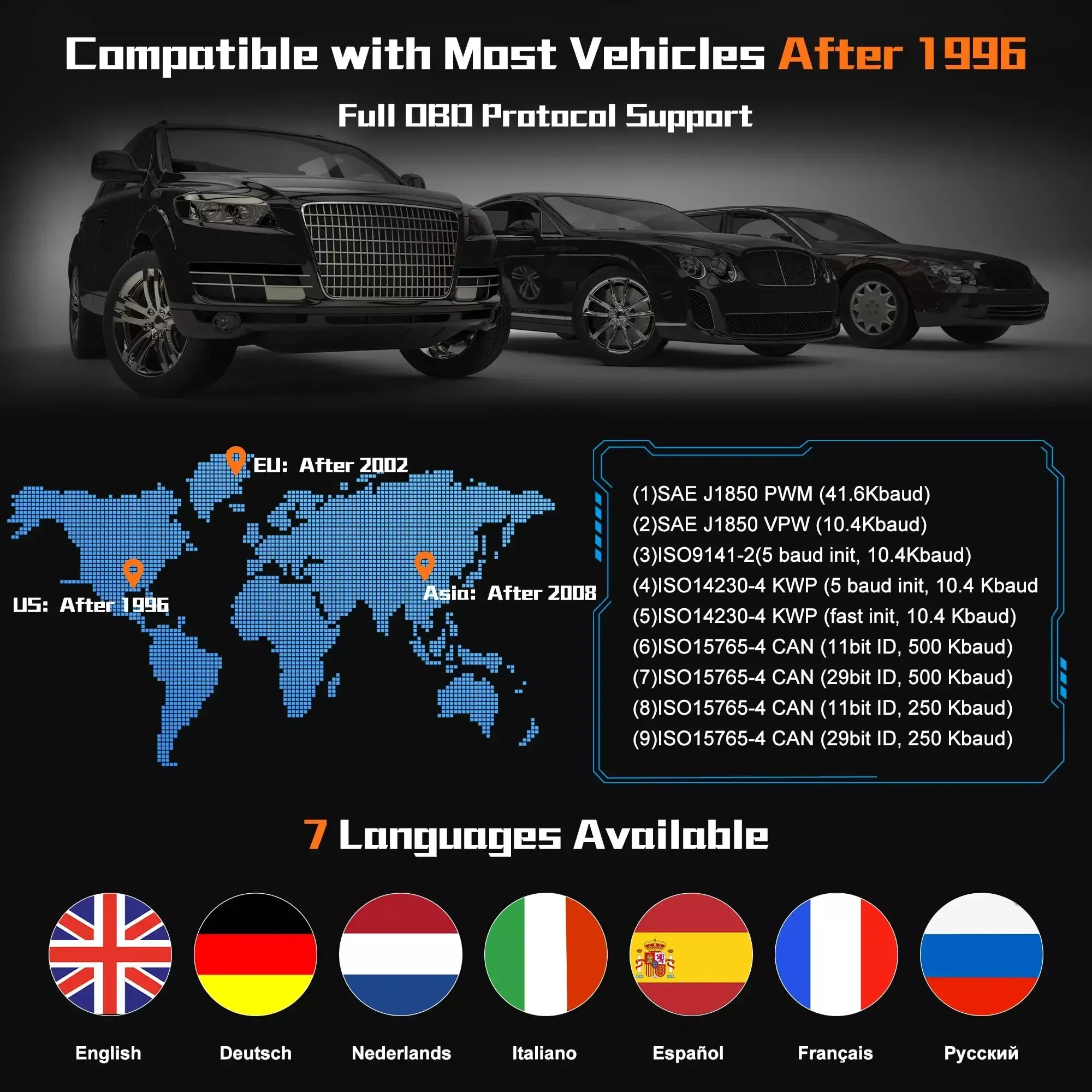 Lecteurs de code de moteur de diagnostic de scanner OBD2 de diagnostic de voiture V317 OBD2 avec la préparation d'E/S de réinitialisation