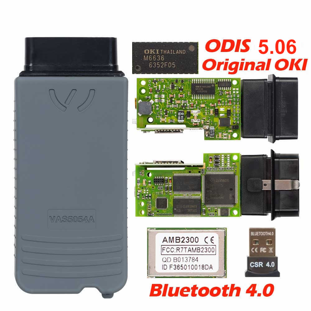 Dernier VAS 5054 V5.2.6 Full Chip Original OKI pour V-W Audi Bentley Lamborghini Outil de diagnostic VAS5054A VAS 5054A Lecteur de code Bluetooth