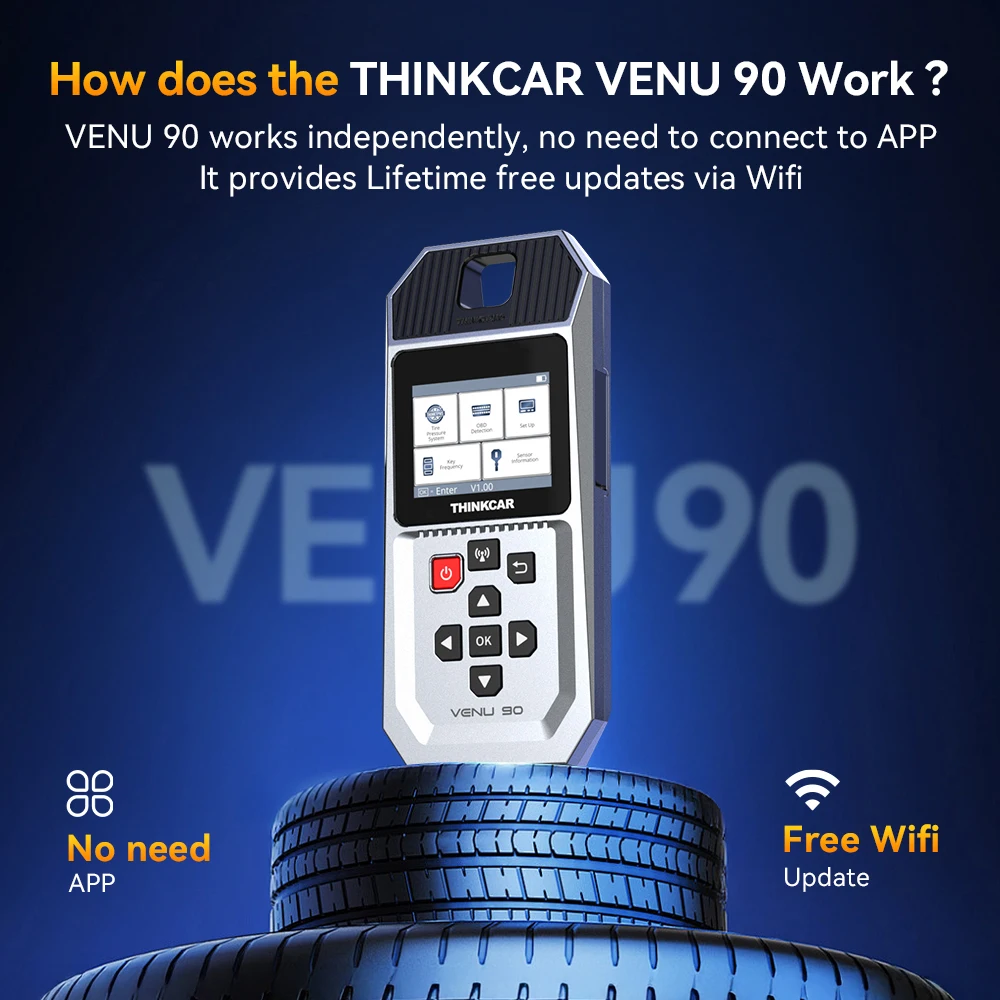 THINKCAR VENU 90 TPMS outil de pression de pneu réapprendre activer les capteurs de programmation pour 315MHz/433MHz voiture OBD2 lecteur de code diagnostic