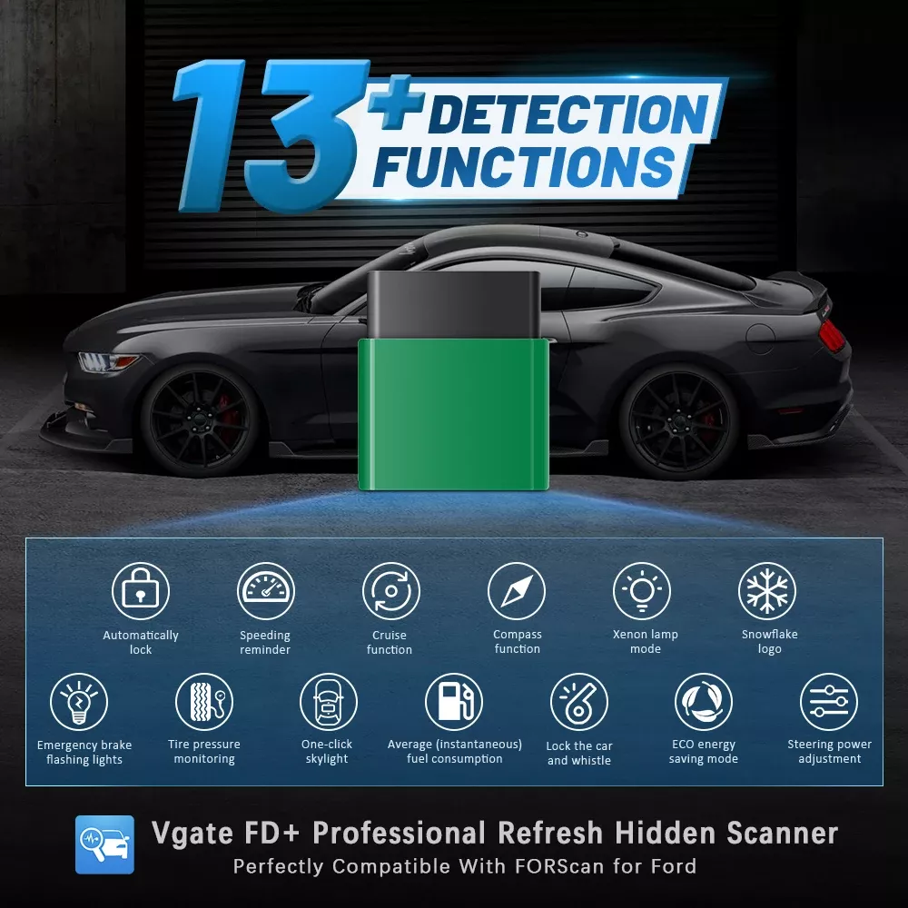 Vgate vLinker FD+ ELM327 Bluetooth 4.0 pour Ford FORScan wifi OBD2 diagnostic de voiture OBD 2 scanner J2534 outil automatique ELM 327 V1 5