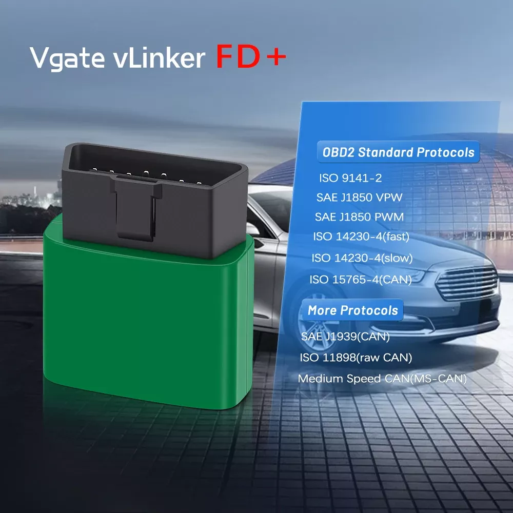 Vgate vLinker FD+ ELM327 Bluetooth 4.0 pour Ford FORScan wifi OBD2 diagnostic de voiture OBD 2 scanner J2534 outil automatique ELM 327 V1 5