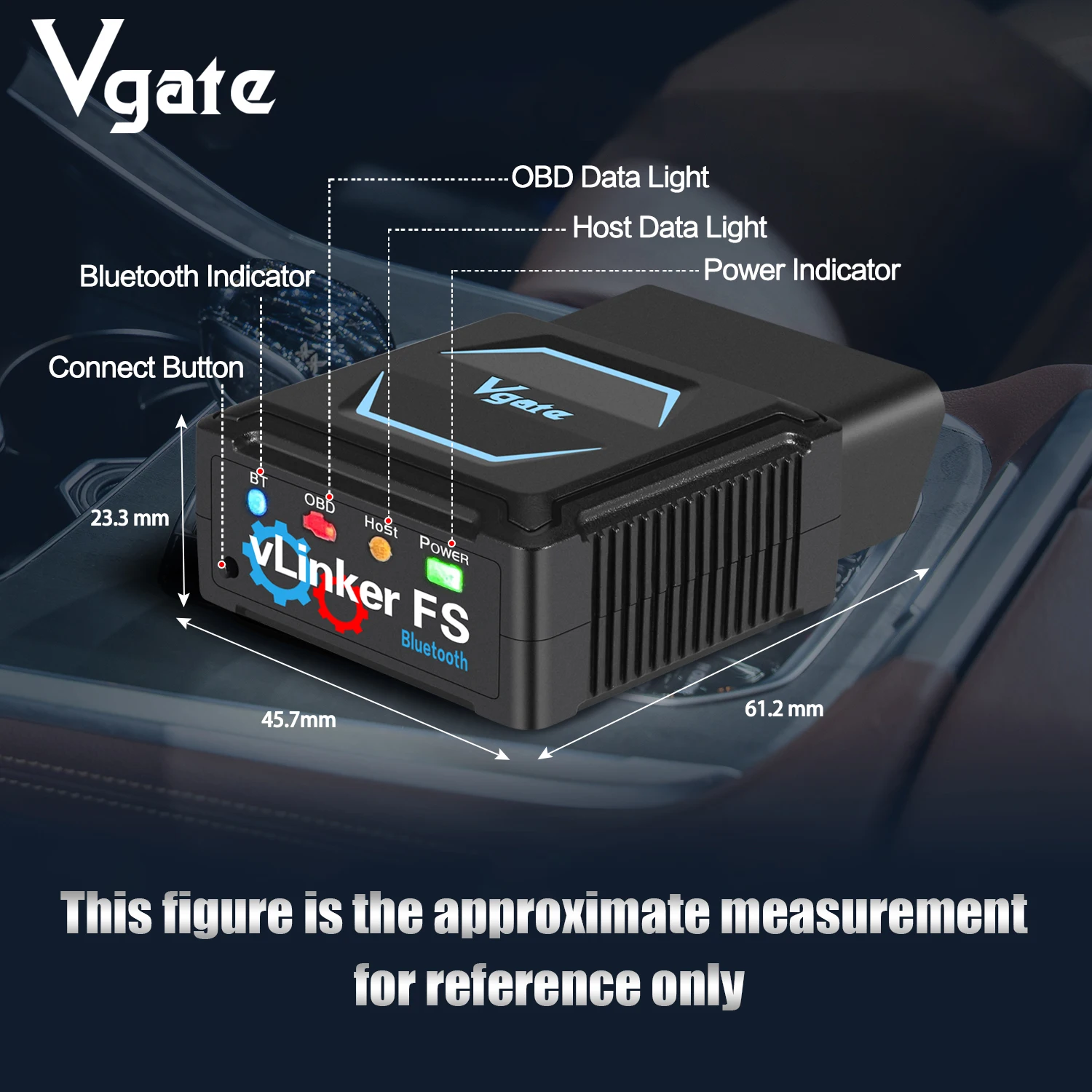 Vgate vLinker FS BT – Scanner OBD2 Bluetooth pour Ford FORScan avec support HS/MS CAN
