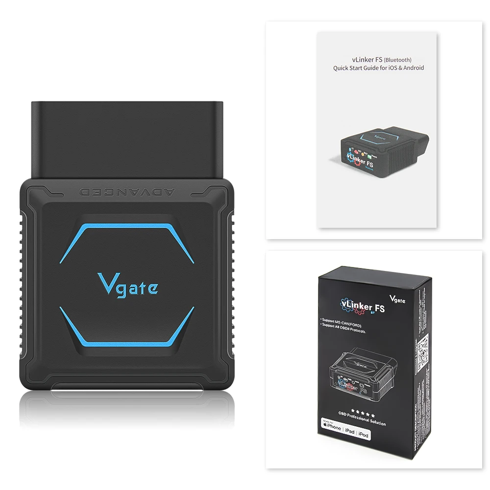 Vgate vLinker FS BT – Scanner OBD2 Bluetooth pour Ford FORScan avec support HS/MS CAN