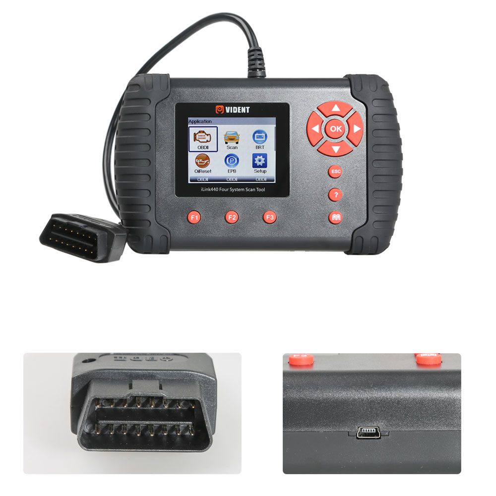 Videnic ilik440 four - system Scanning Tool supporting the configuration of ABB airbag SRS EPB Reset Cell