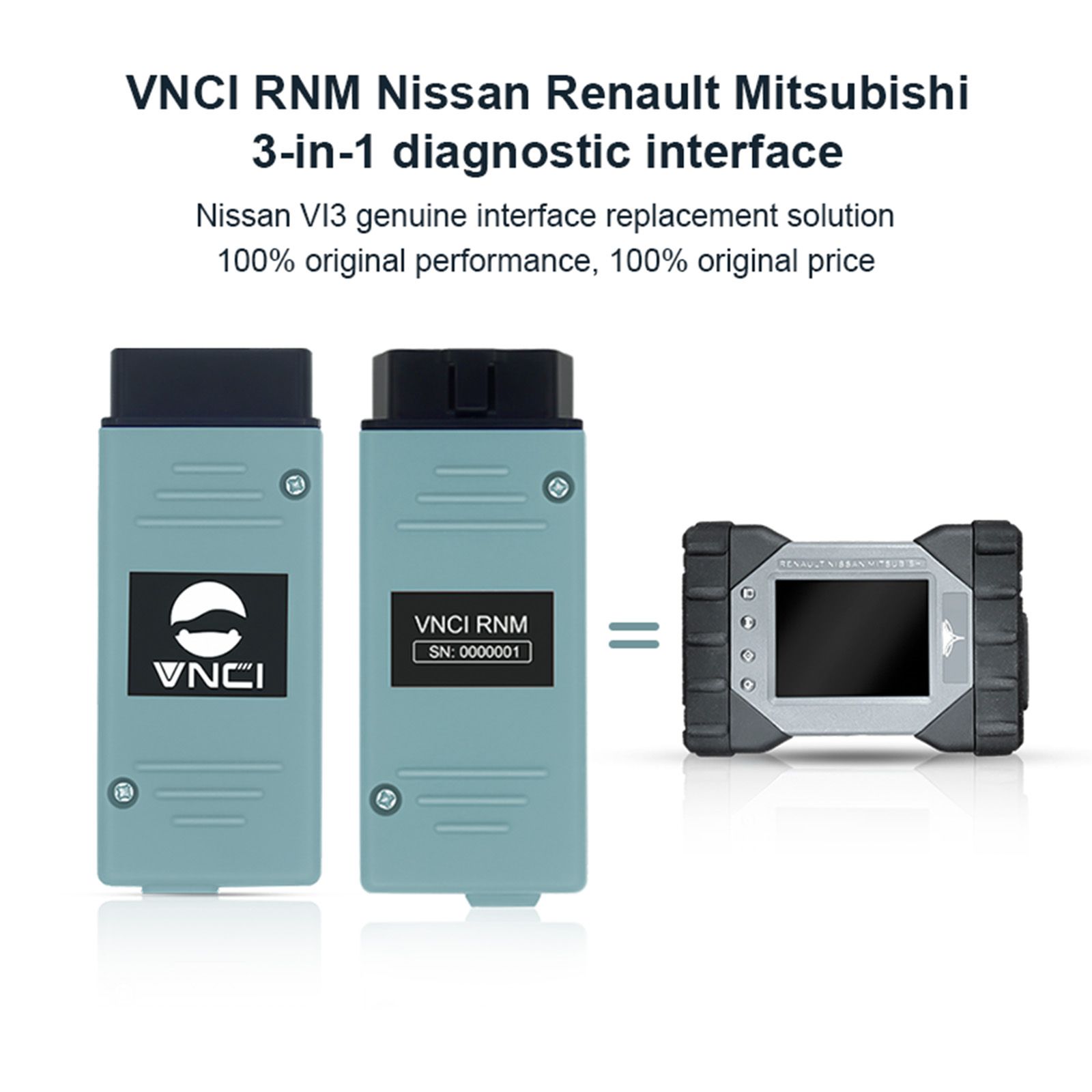 2025 VNCI RNM Nissan Renault Mitsubishi 3-en-1 interface de diagnostic