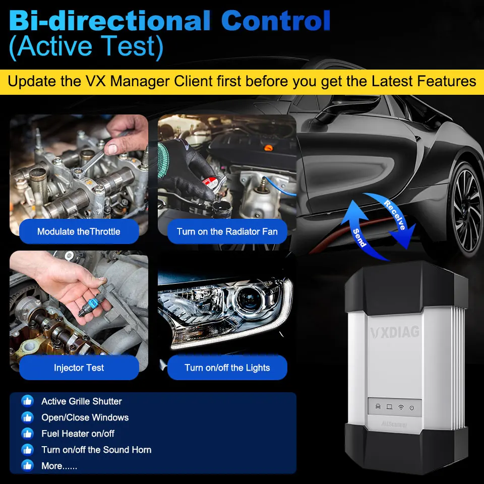 VXDIAG VCX DoIP VD410 pour l'outil de diagnostic de niveau de concessionnaire du scanner de diagnostic de voiture OBD2 de Mercedes Benz C6 Codage J2534 de l'ECU