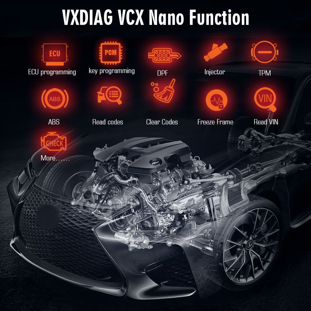 VXDIAG VCX Nano pour Ford/Mazda 2 en 1 outil de diagnostic pour la voiture de 2005-2022