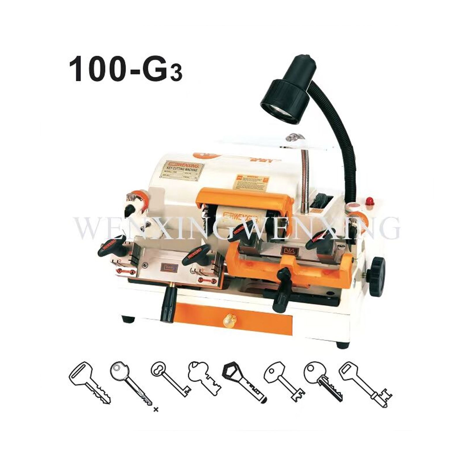 WENXING 100G3 avancée multifonctionnelle double tête manuelle machine à couper la clé
