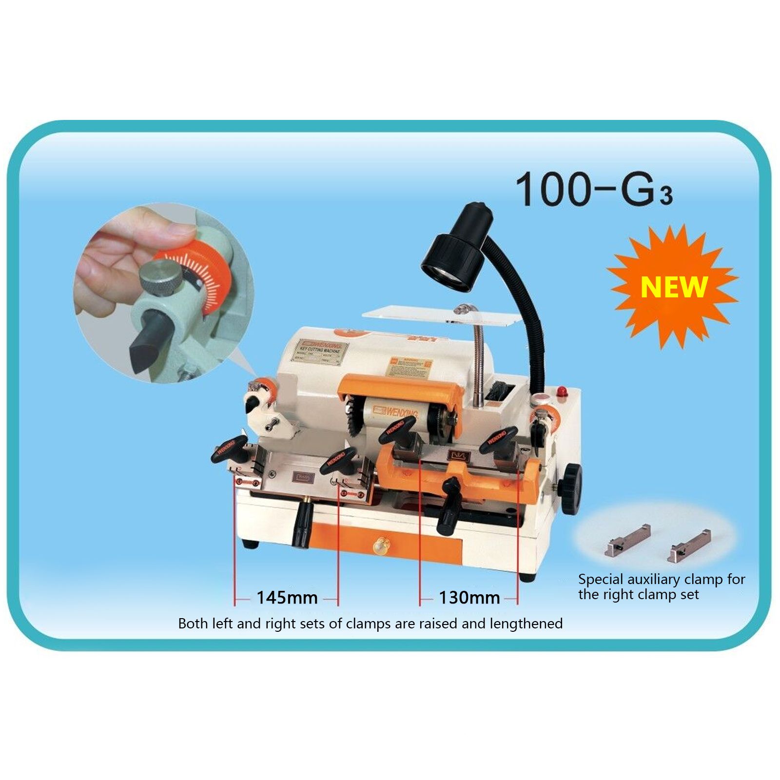 WENXING 100G3 avancée multifonctionnelle double tête manuelle machine à couper la clé
