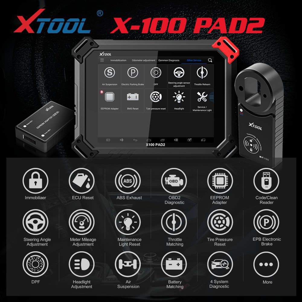 Xtoox100 X - 100 pad2 pro key program Complete Edition and Public fourth and 5immo Addition of Special functions