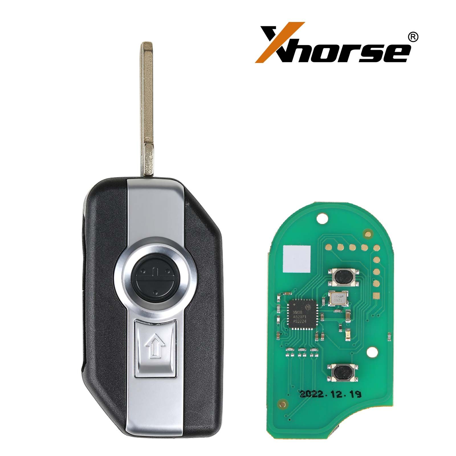 XHORSE XSBM90GL XM38 clé de carte intelligente de moto de BMW avec 3 boutons Shell 10pcs/lot