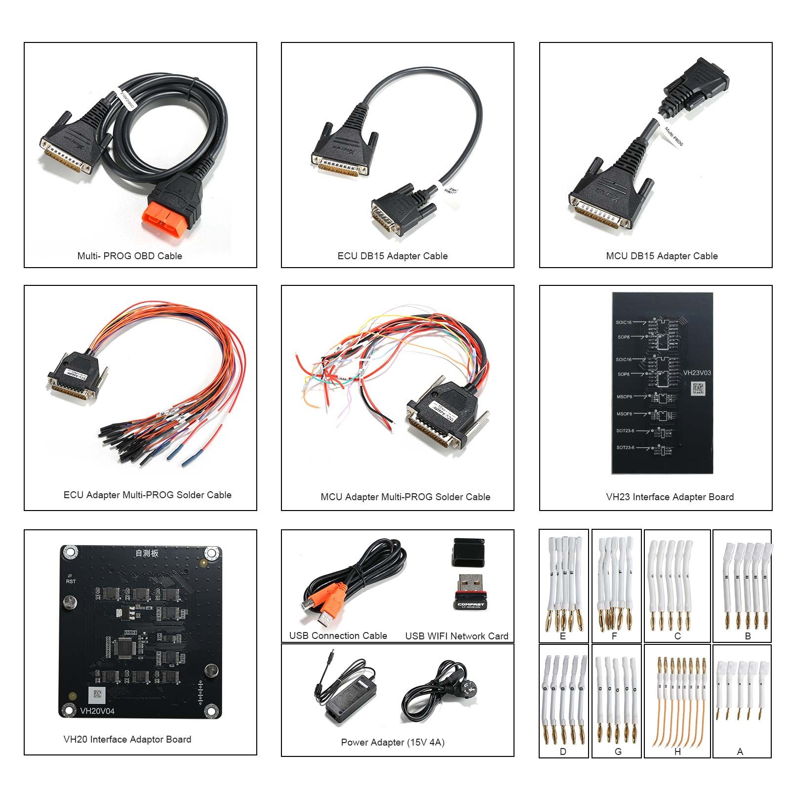Xhorse Multi-PROG Multi Prog ECU TCU Programmeur avec GODIAG ECU GPT Boot AD et G-V ECU Cable pour lire et écrire VAG Boîte de vitesses
