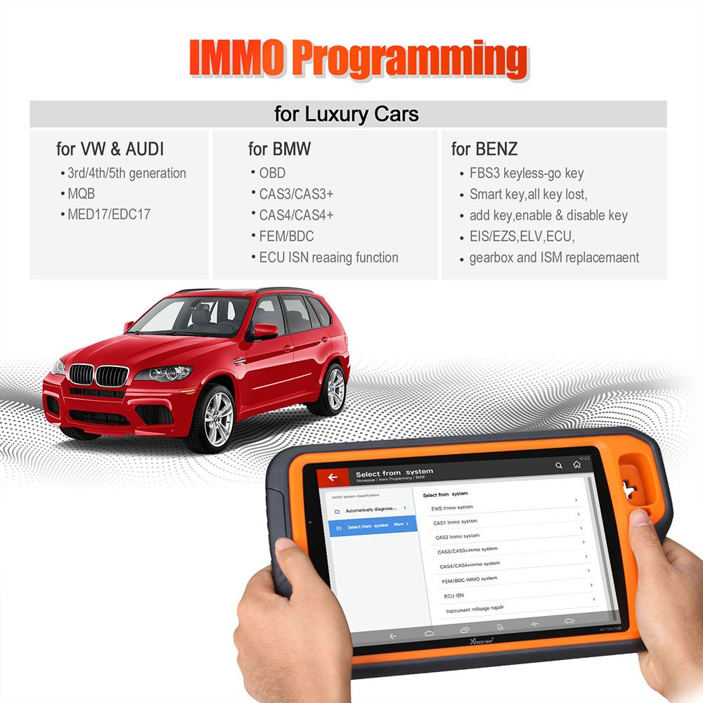 Xhorse VVDI Key Tool Plus Pad Global Version complète avancée avec licence VW MQB48-NEC35xx, licence ISN de lecture de banc BMW et licence de moto BMW
