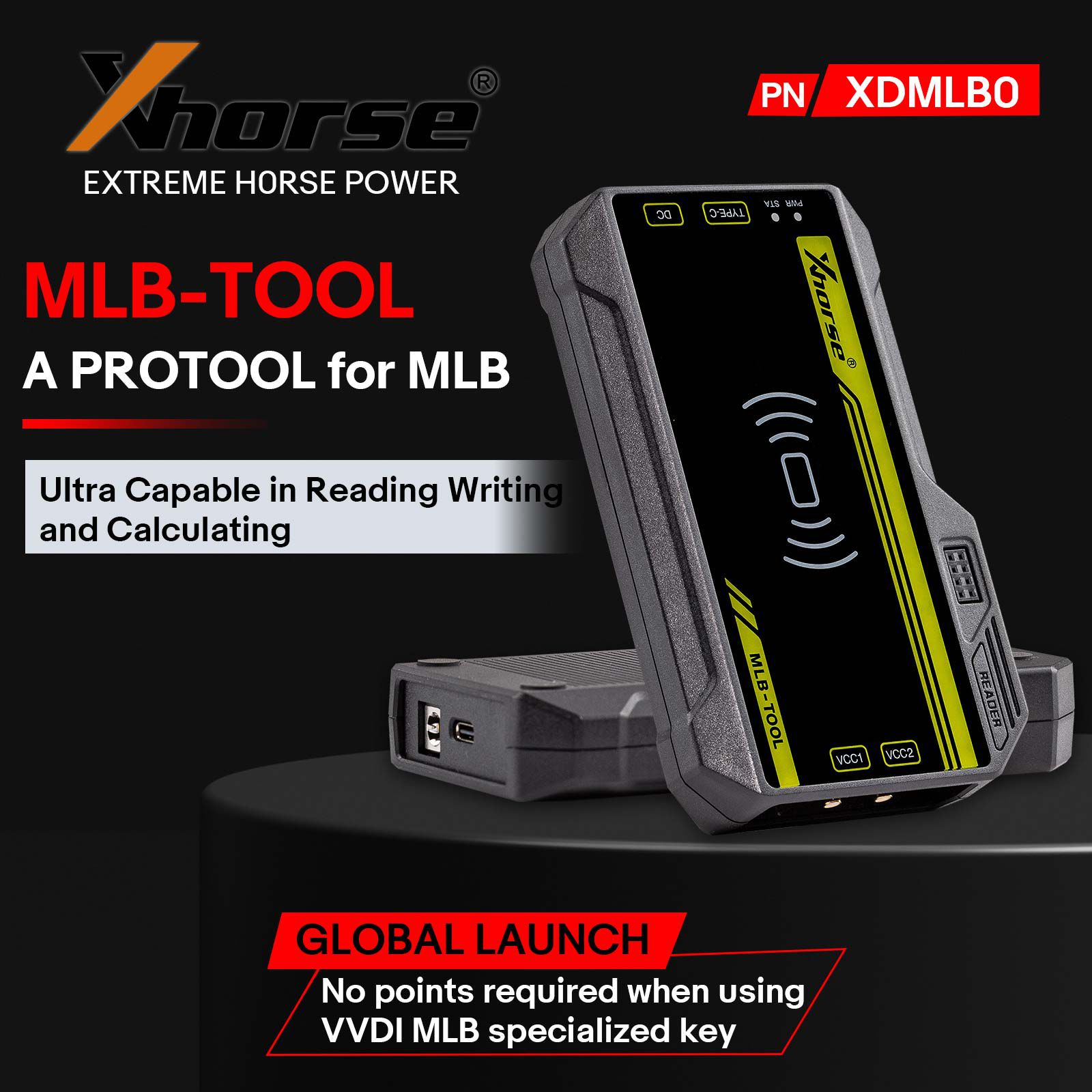Xhorse VVDI MLB TOOL XDMLB0GL avec adaptateur sans soudure XDMLBPGL Kit Support Ajouter des clés pour les modèles MLB