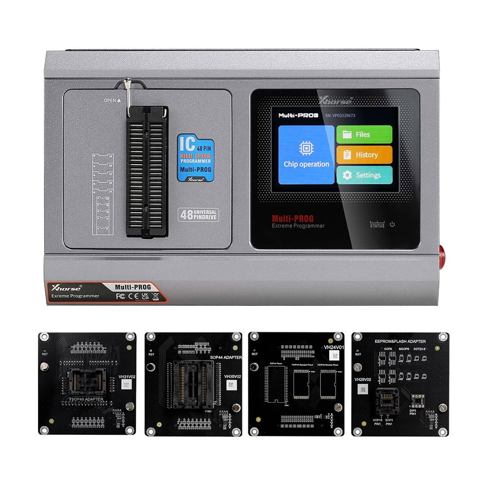 Xhorse VVDI Multi Prog Programmer avec VH24 SOP44 & TSOP48+VH29 EEPROM & FLASH+VH30 SOP44+VH31 TSOP48 EEPROM Adaptateurs