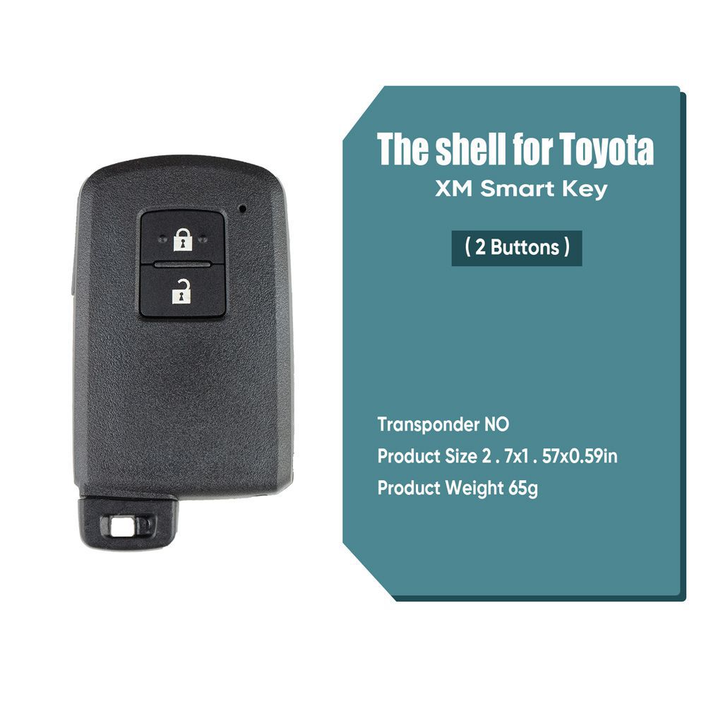 Xhorse vvdi Toyota XM Smart Key Case 1746 2 boutons 5 pièces / lot