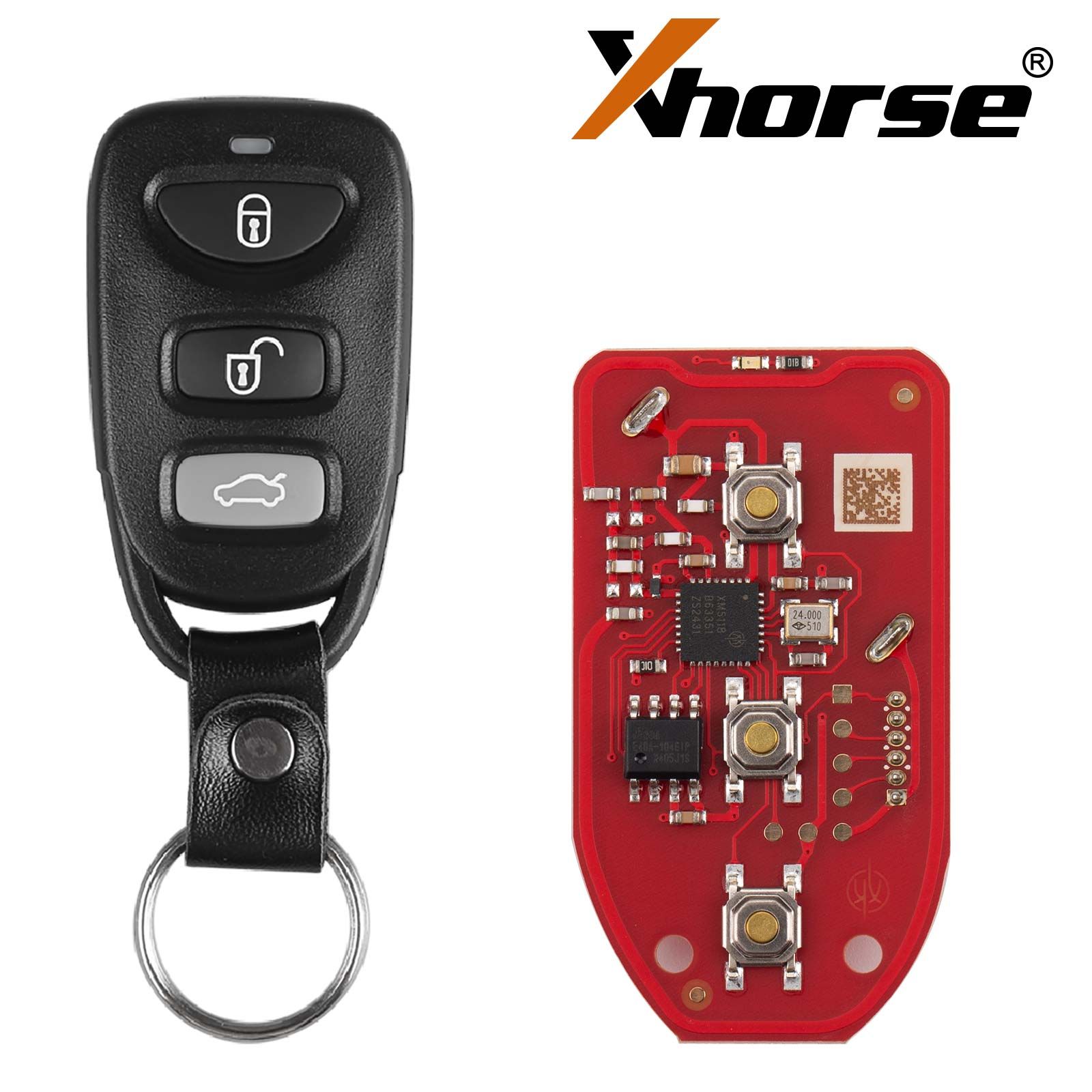 XHORSE XKHY20EN Hyundai Type 3 Boutons Deuxième génération Universal Remote Key 5pcs / lot