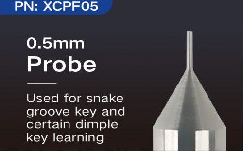 2023 xhorse xcpf05gl 0.5mm Snake Probe clé rainurée et clé de dépression spécifique sonde d'apprentissage 5pcs / lot