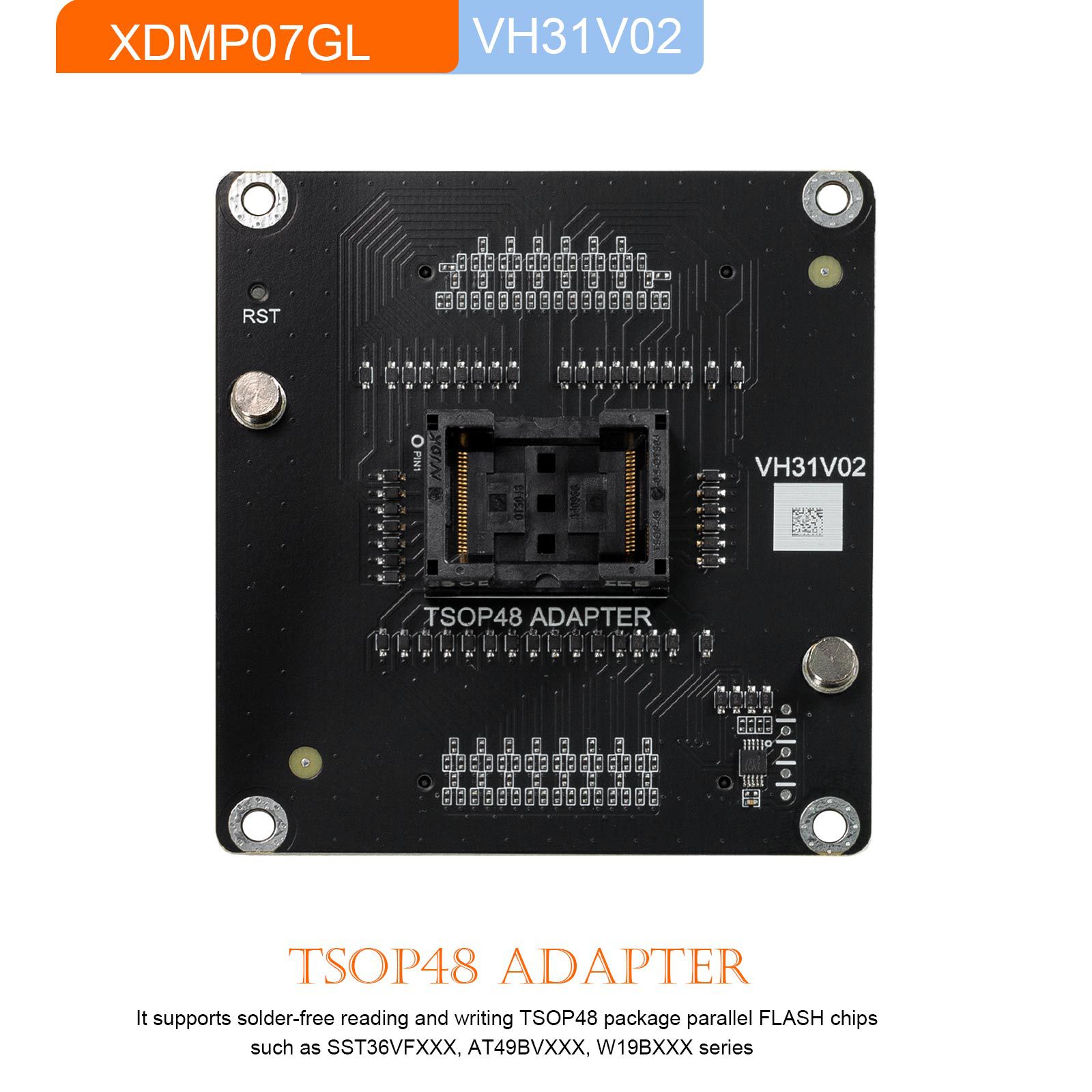 2024 Nouveau Xhorse XDMP07GL VH31 TSOP48 Adaptateur pour Programmateur Multi Prog