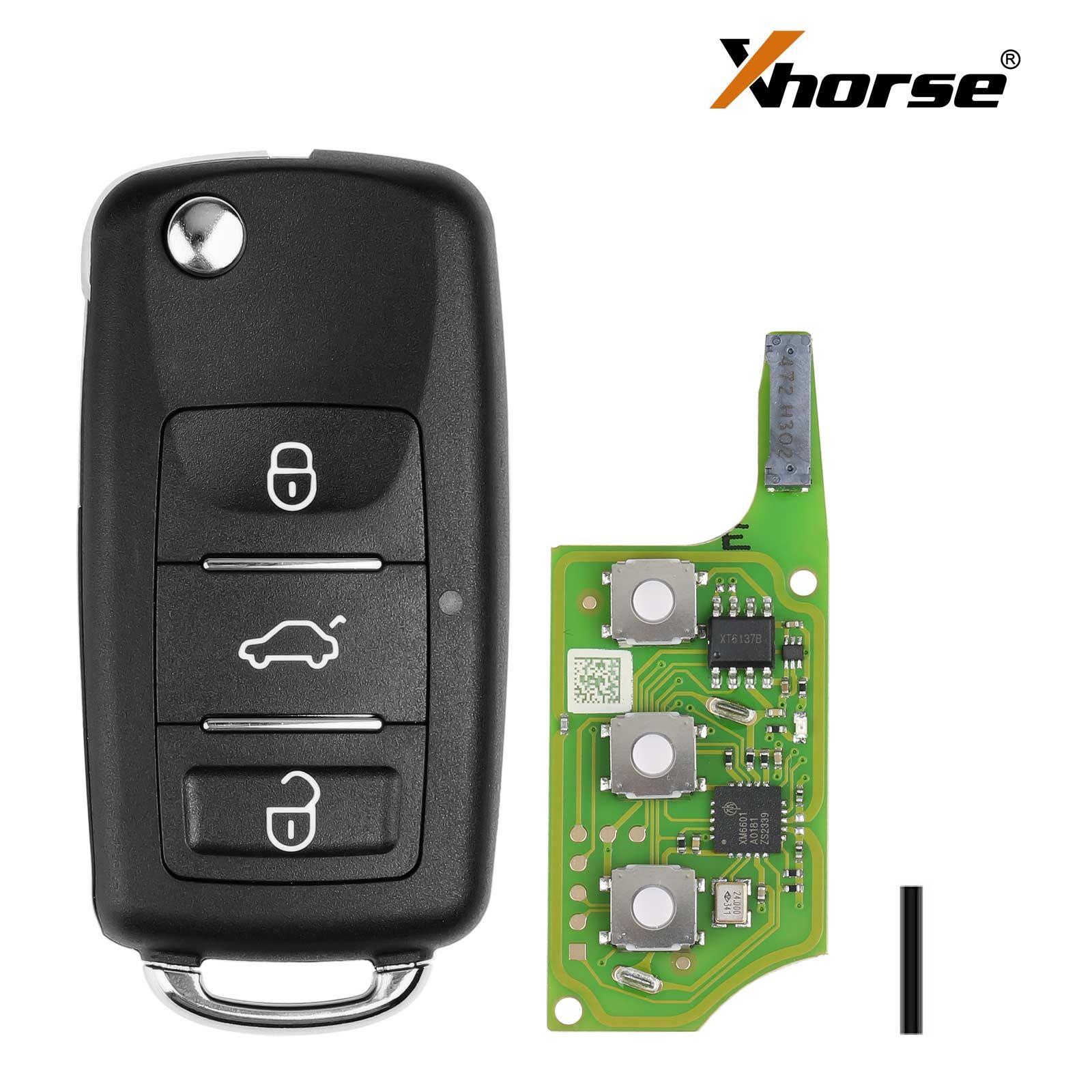 2025 Xhorse XEB510EN Volkswagen B5 Type Super Télécommande avec XT27B Super Chip 10pcs / lot