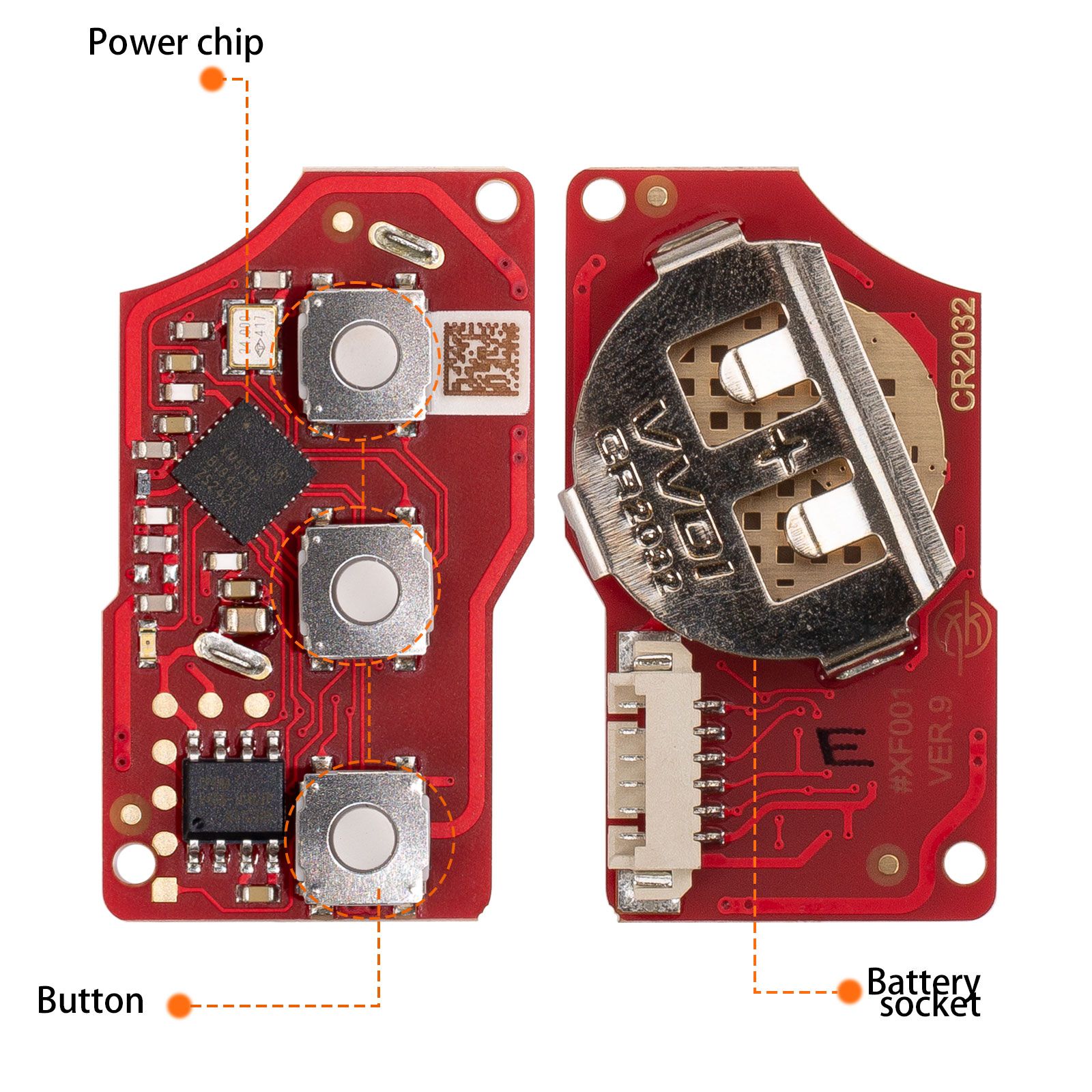 2025 Xhorse XKB520EN Deuxième génération de fil à distance clé VW B5 Flip 3 boutons prend en charge la programmation sans fil clé intelligente universelle 5pcs / lot