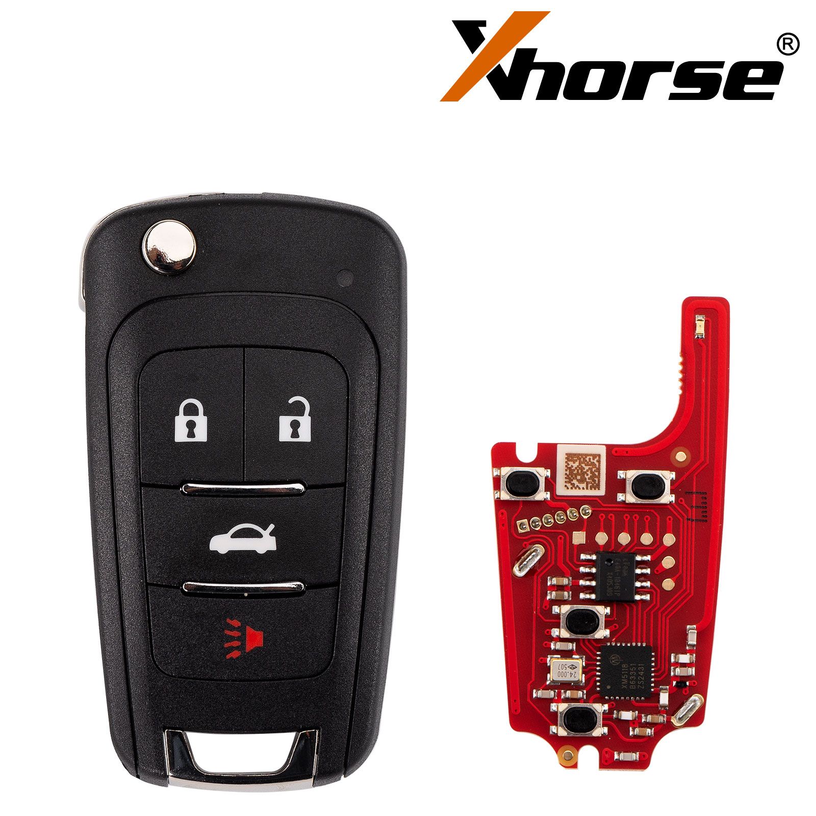 XHORSE XKBU21EN pour Buick modèles pliables 4 boutons seconde génération télécommande câblée 5pcs / lot