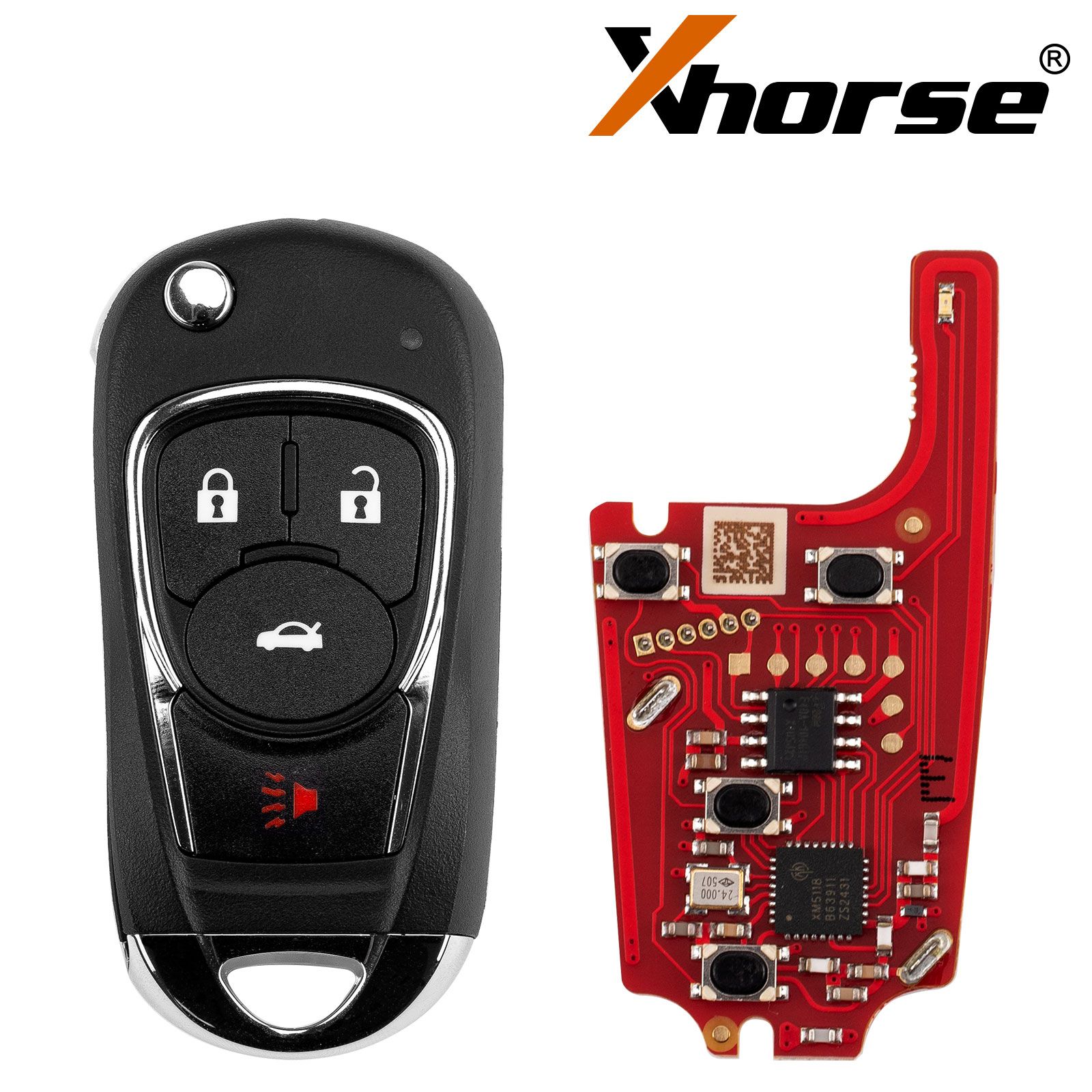 XHORSE XKBU22EN pour Buick modèle (pliable 4 boutons) deuxième génération télécommande câblée 5pcs / lot