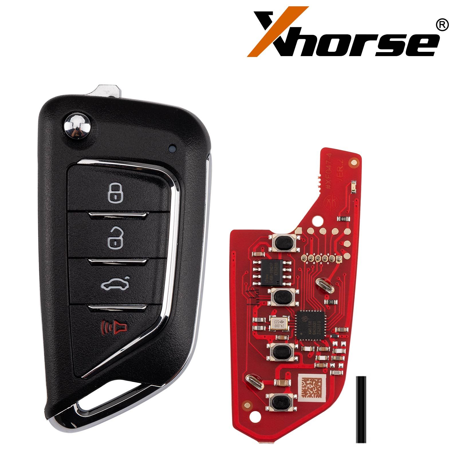 XHORSE XKCD06EN KAI.DLK 4 boutons seconde génération clé à distance câblée universelle 5pcs / lot