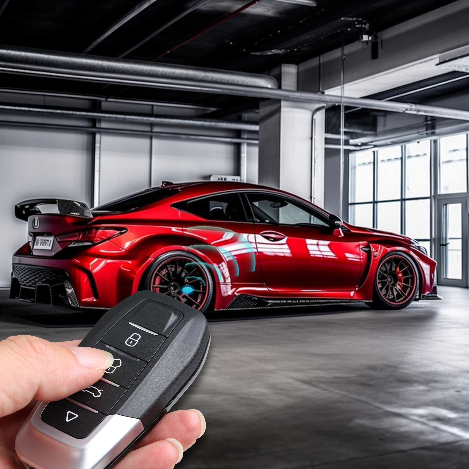 Xhorse XKFEF6EN FA.LL Type clé pliante câblée 4 boutons clé à distance universelle noire brillante 5pcs / lot