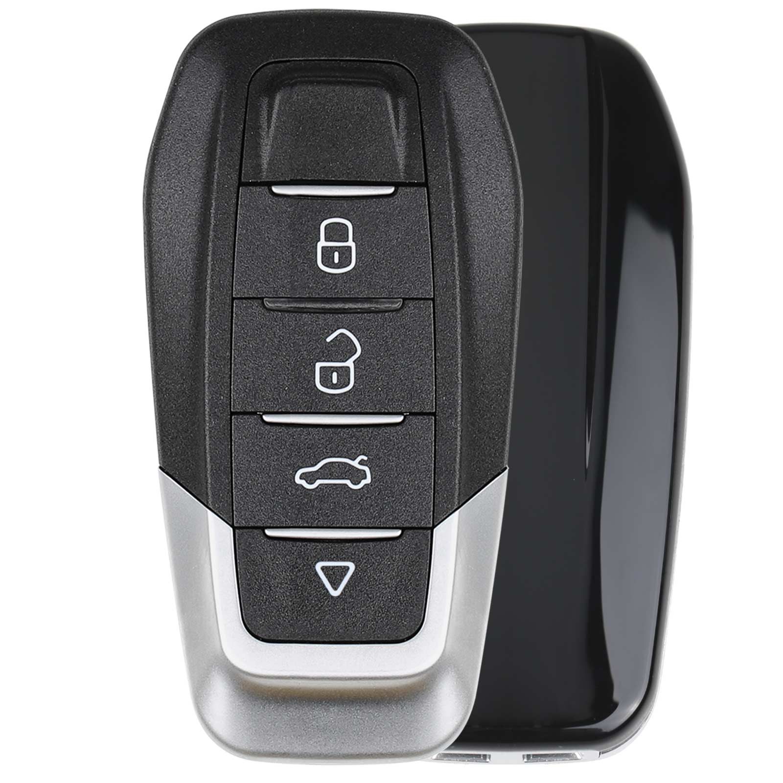 Xhorse XKFEF6EN FA.LL Type clé pliante câblée 4 boutons clé à distance universelle noire brillante 5pcs / lot