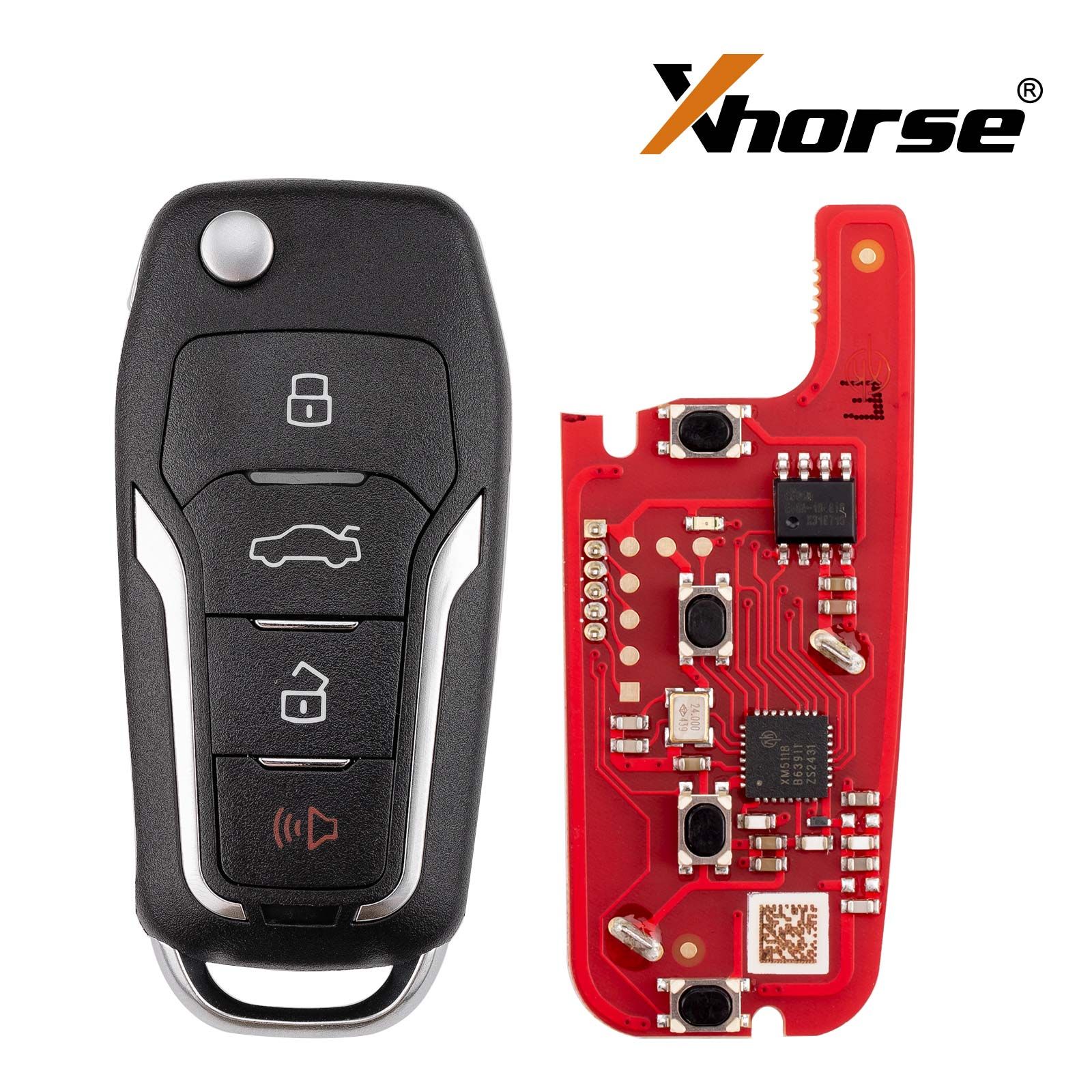 XHORSE XKFO21EN pour Ford 2ème génération clé intelligente 4 boutons clé à distance universelle 5pcs / lot
