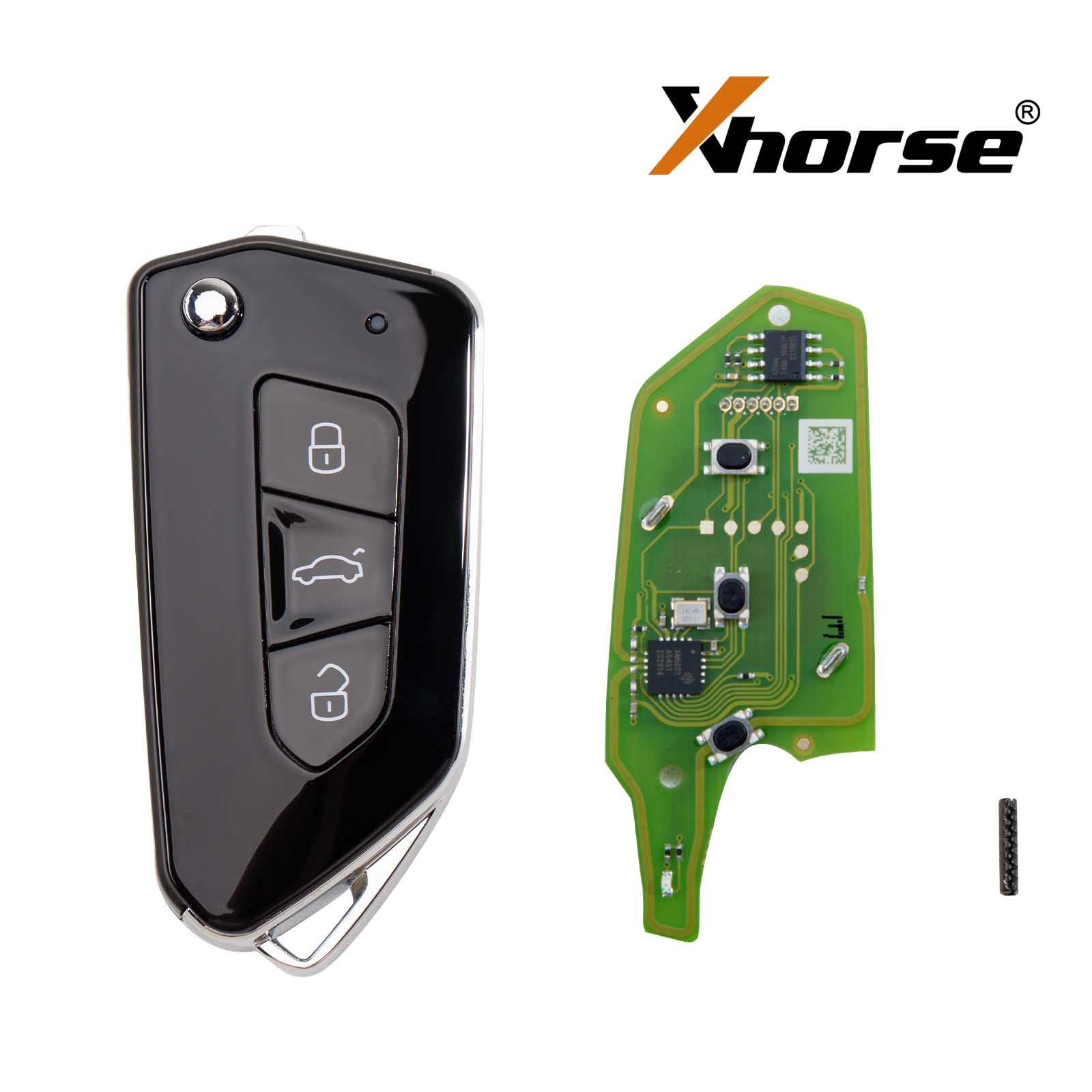 XHORSE XKGA81EN Tous les boutons noirs GAO8 style universel câblé télécommande 5pcs / lot