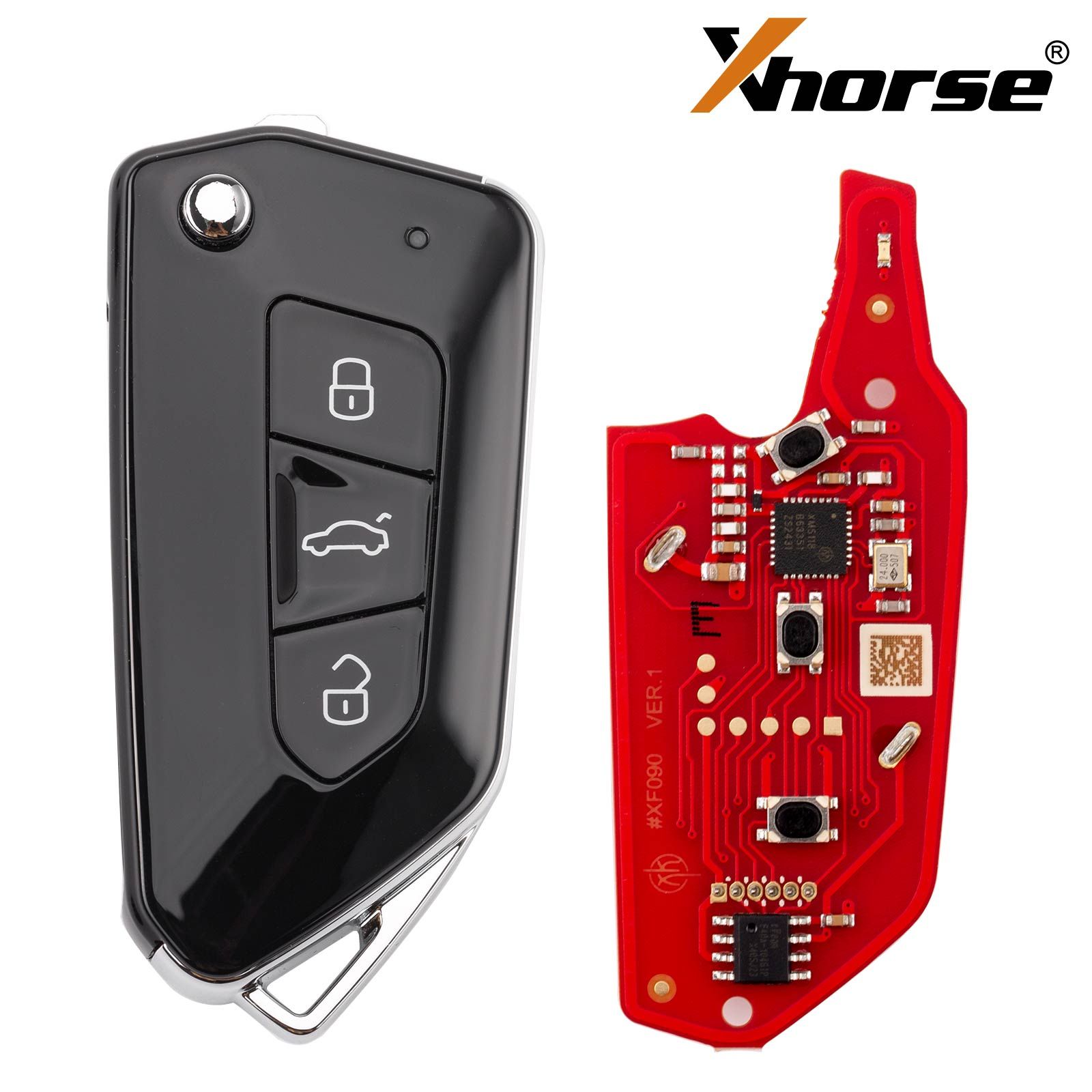 2025 XHORSE XKGA83EN Deuxième génération tous les boutons noirs GAO8 style télécommande câblée universelle 5pcs / lot