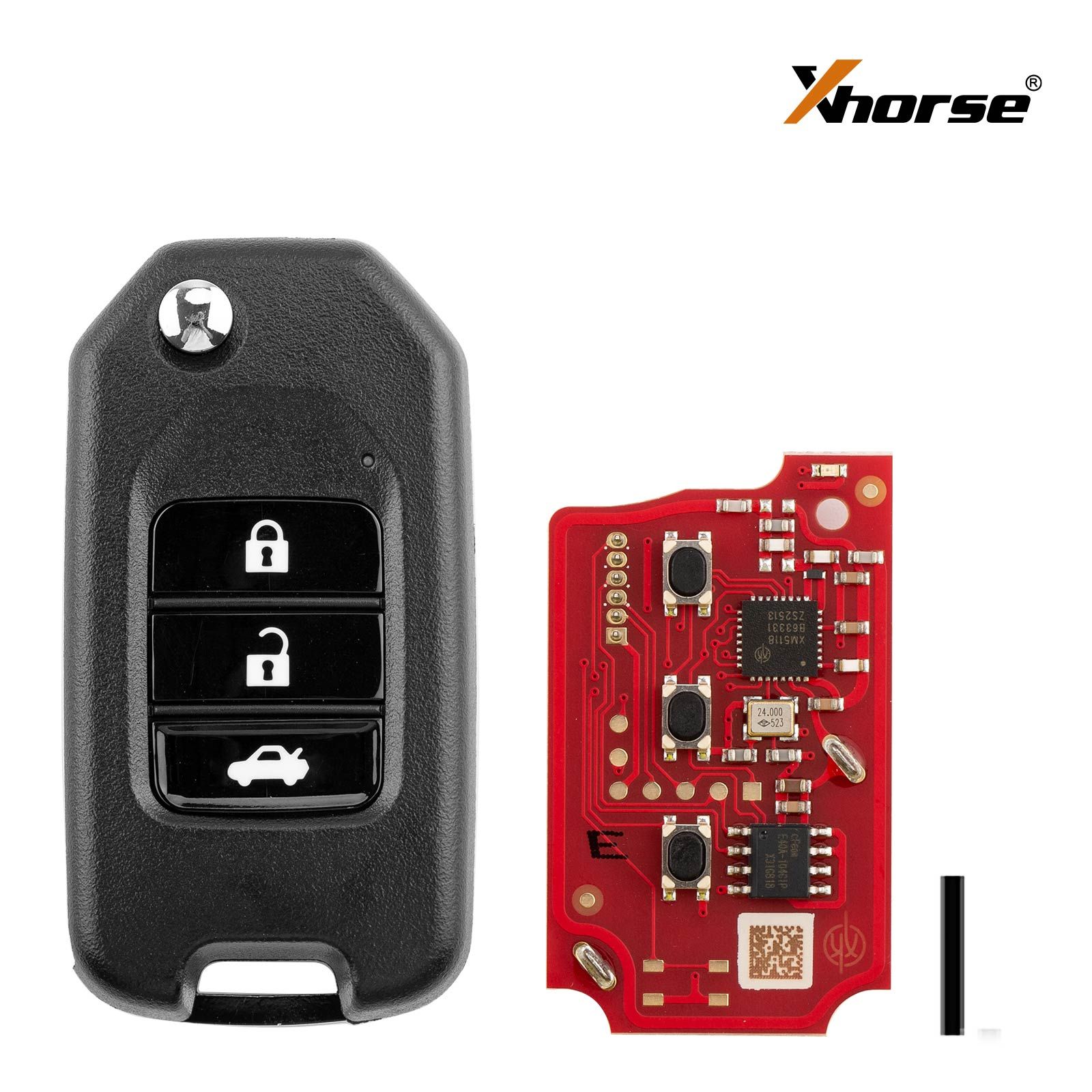 XHORSE XKHO20EN Deuxième génération fil clé à distance pour Honda Flip 3 boutons 5pcs / lot