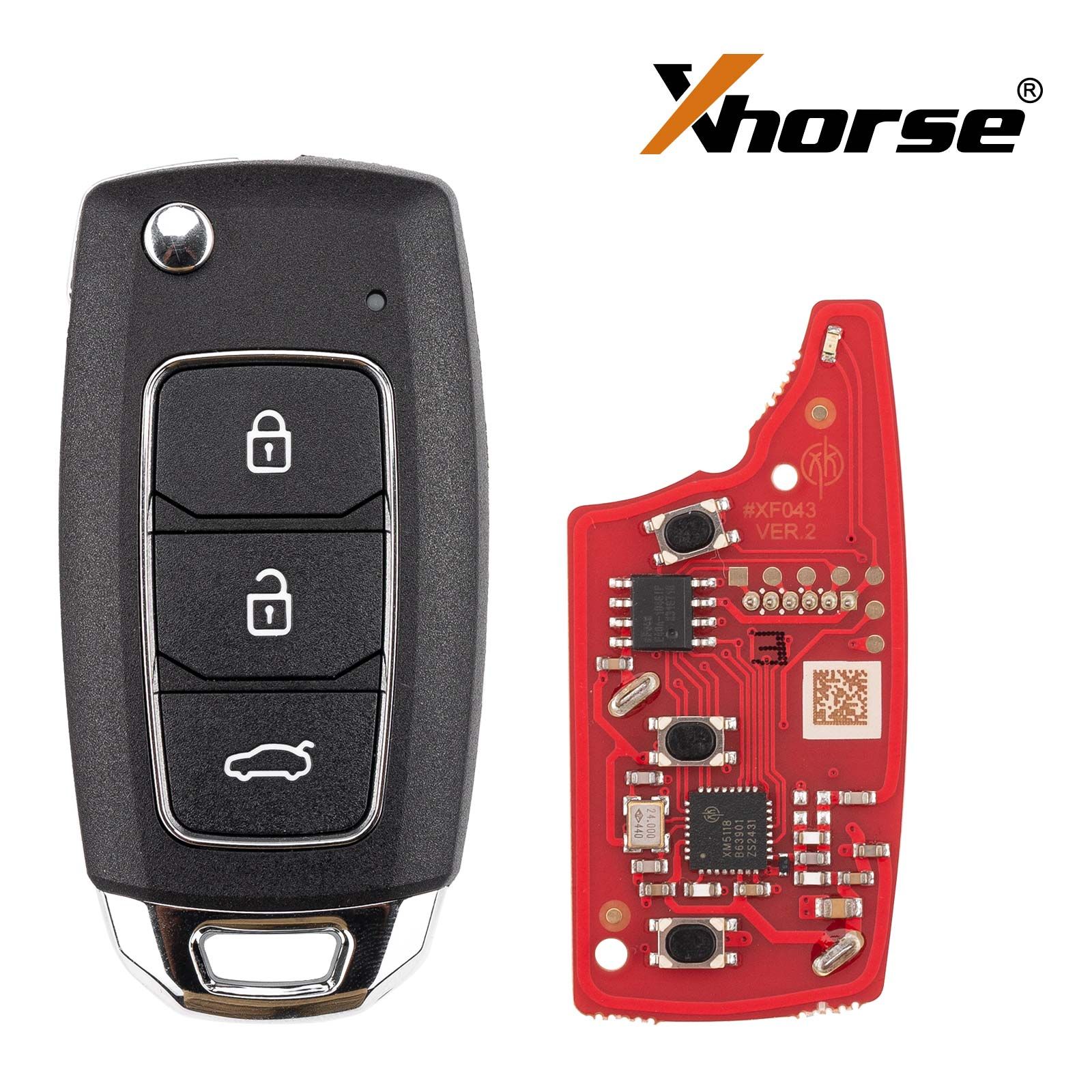 XHORSE XKHY25EN Style couteau 2ème génération fil clé à distance Hyundai 3 boutons 5pcs / lot