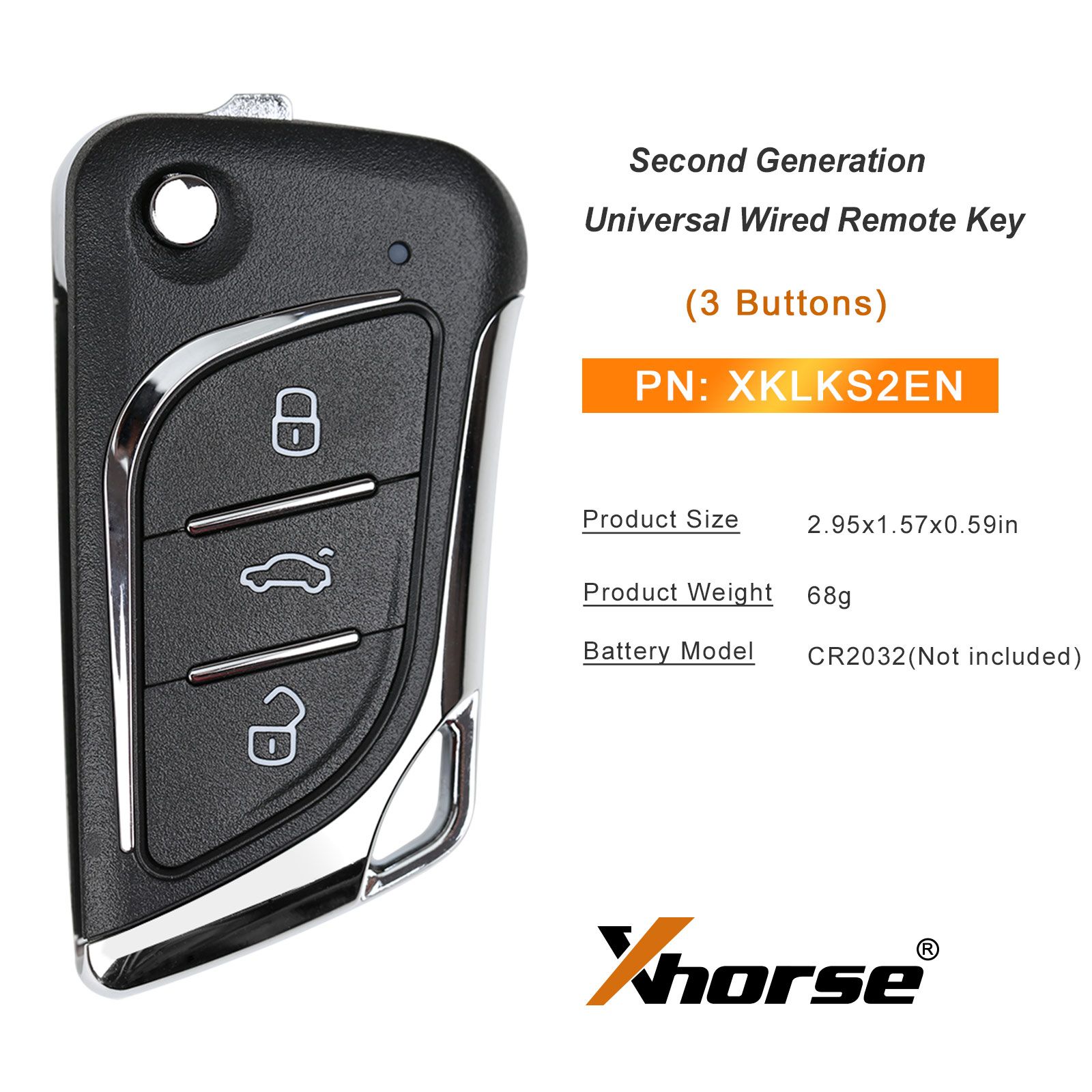 XHORSE XKLKS2EN LEI.Style KSS (ENrome-plating) deuxième génération clé à distance câblée universelle pour Lexus Type 5pcs / lot