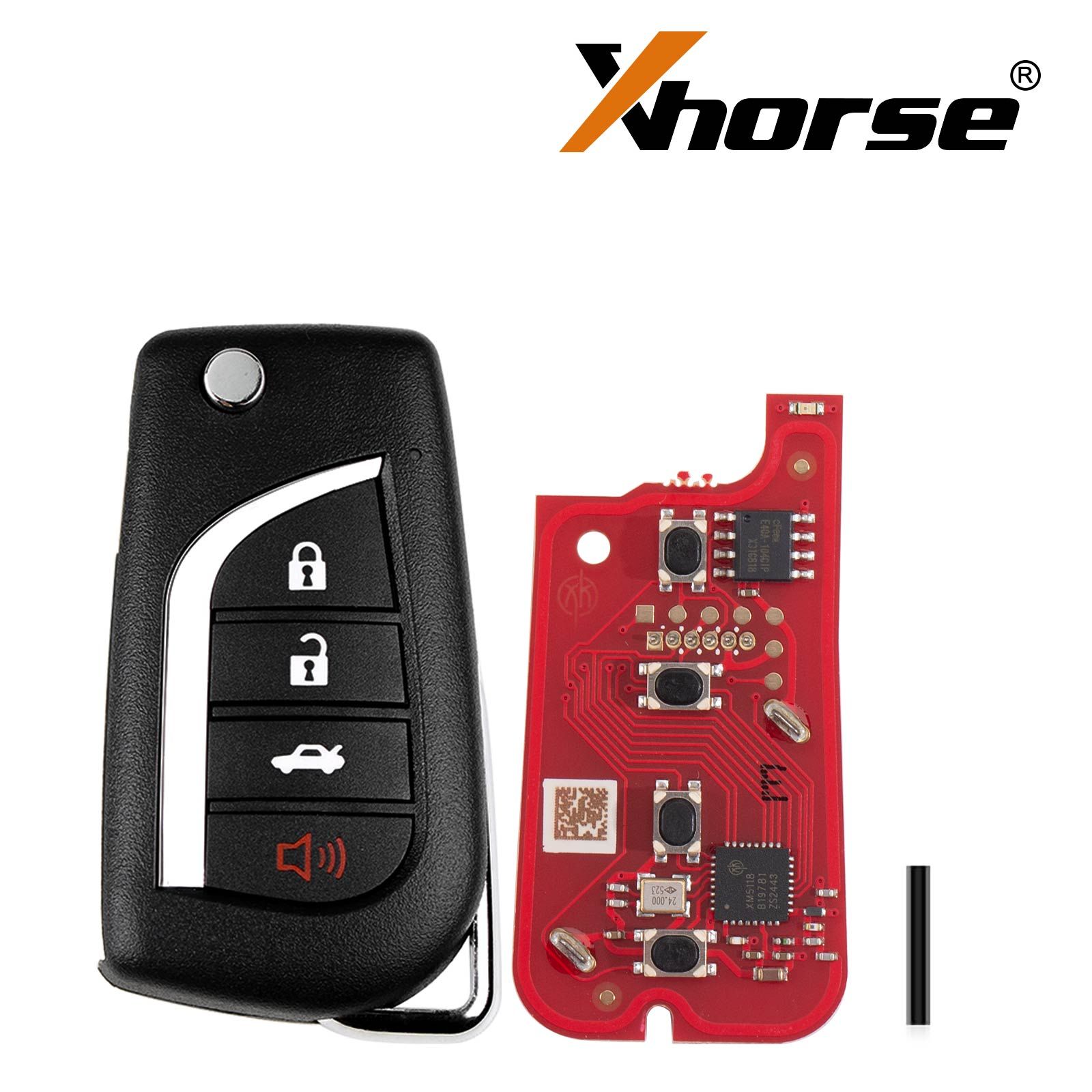 Xhorse XKTO12EN jouet.Style T (Flip-4BTN) deuxième génération fil clé à distance 5pcs / lot