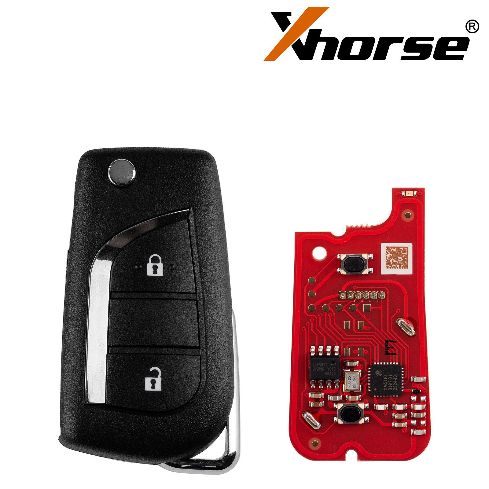 XHORSE XKTO21EN pour Toyota 2 boutons seconde génération clé à distance câblée universelle 5pcs / lot