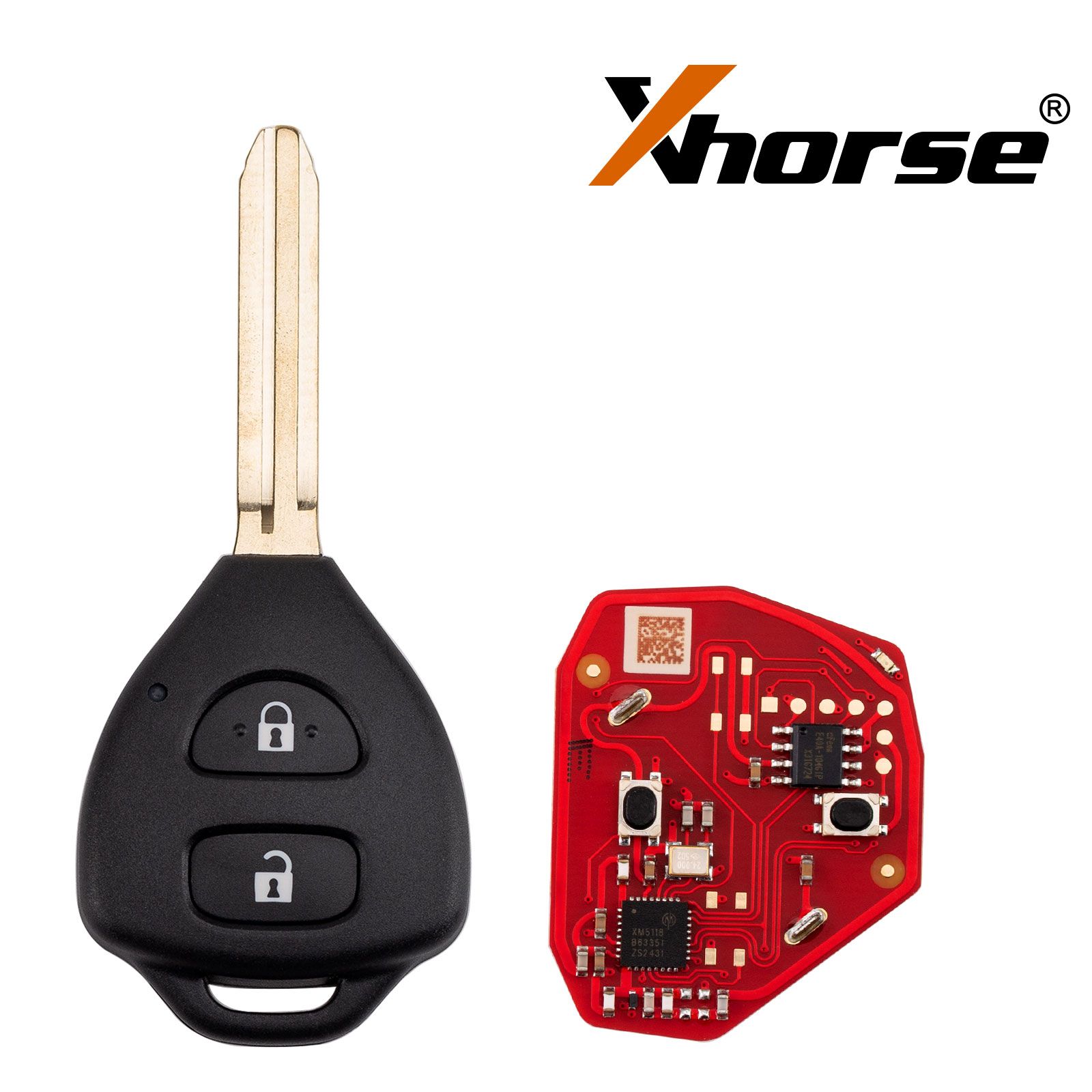 XHORSE XKTO25EN pour Toyota modèles 2 boutons triangle deuxième génération télécommande câblée 5pcs / lot