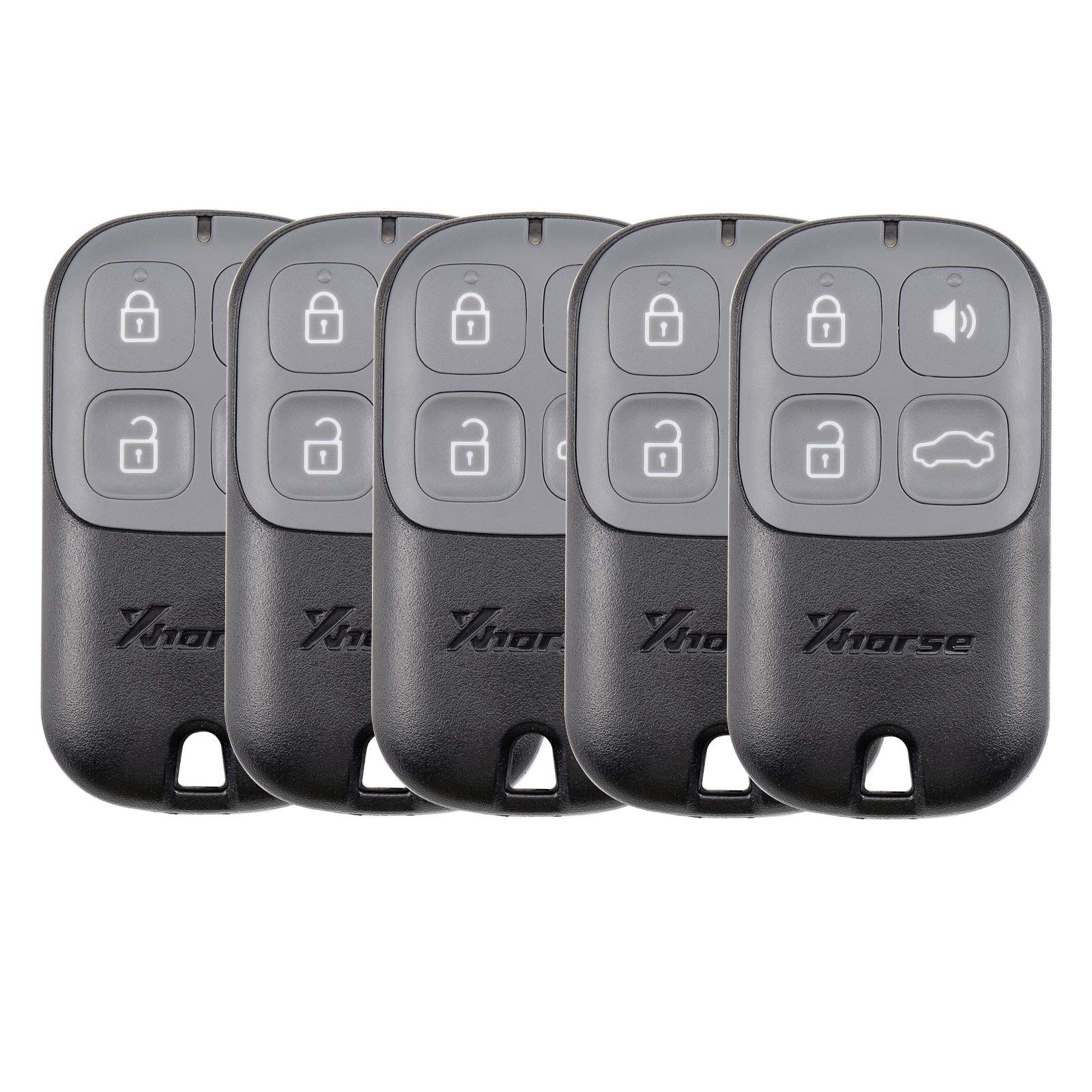 2025 XHORSE XKXH20EN VVDI noir 4 boutons seconde génération universelle télécommande câblée 5pcs / lot