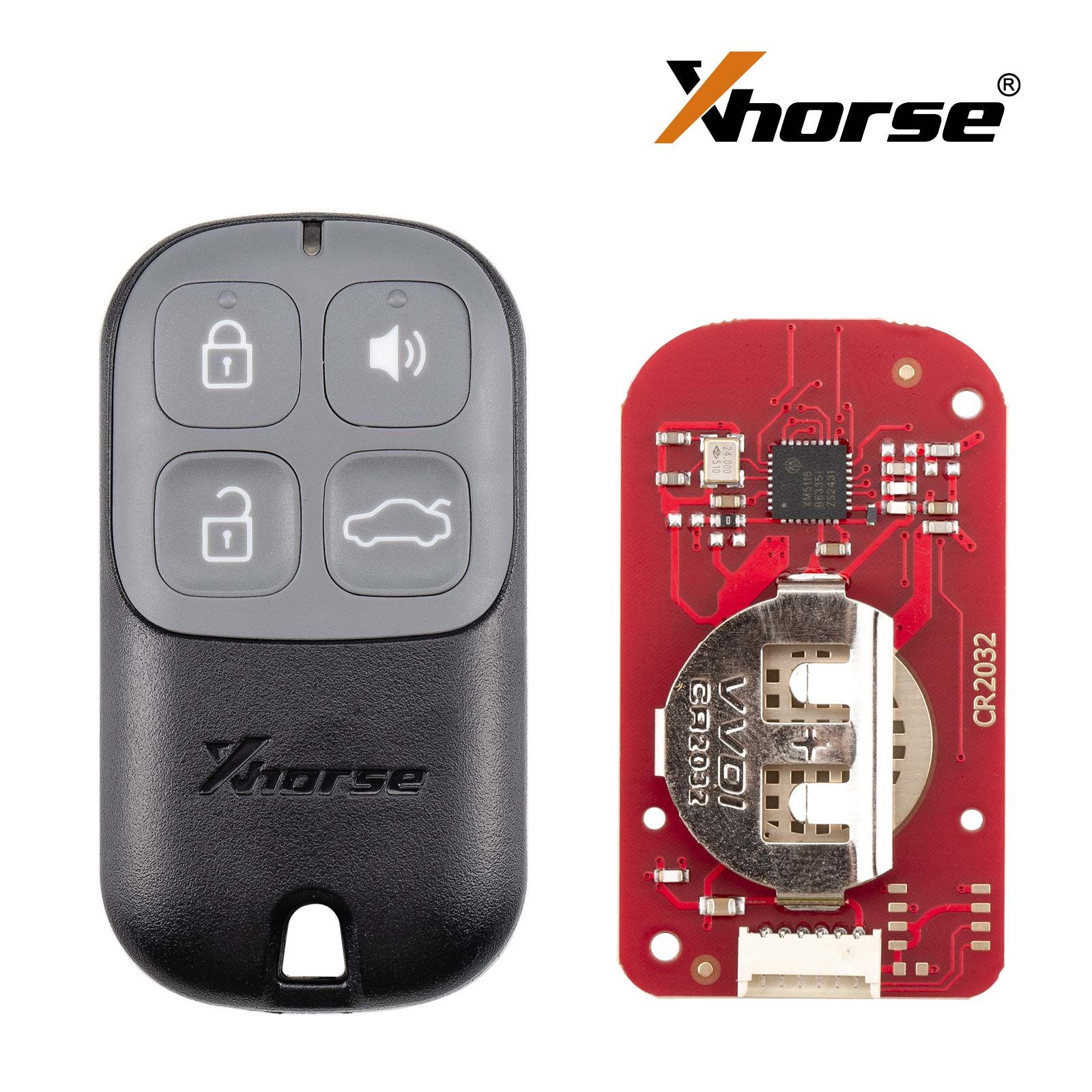 2025 XHORSE XKXH20EN VVDI noir 4 boutons seconde génération universelle télécommande câblée 5pcs / lot