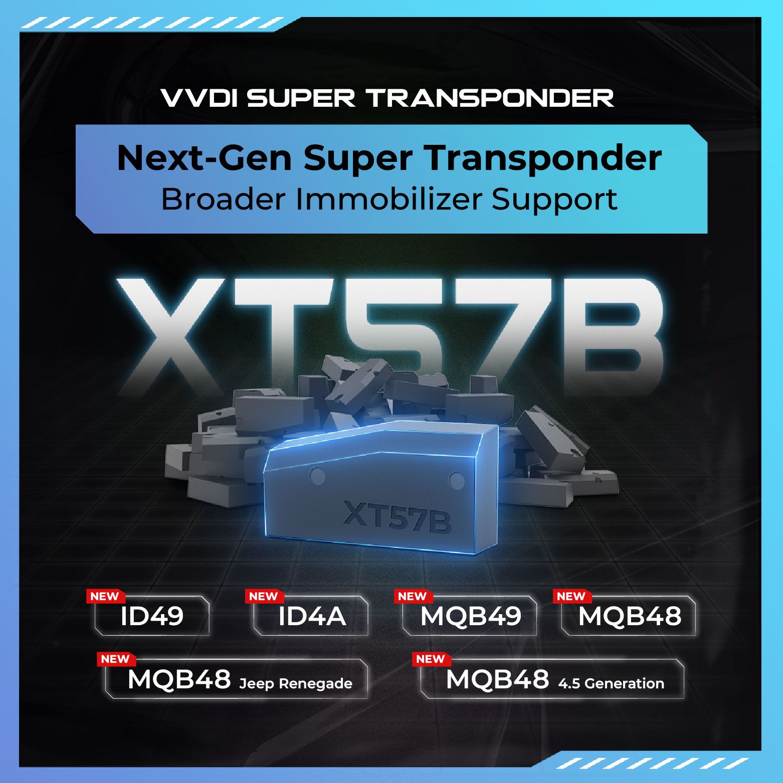 Puce Super Chip Xhorse VVDI XT57B XDCST3EN 2026 – Supporte 7935, 46, 47, 48, 49, 4A et MQB48 Version Globale – Lot de 10 pièces